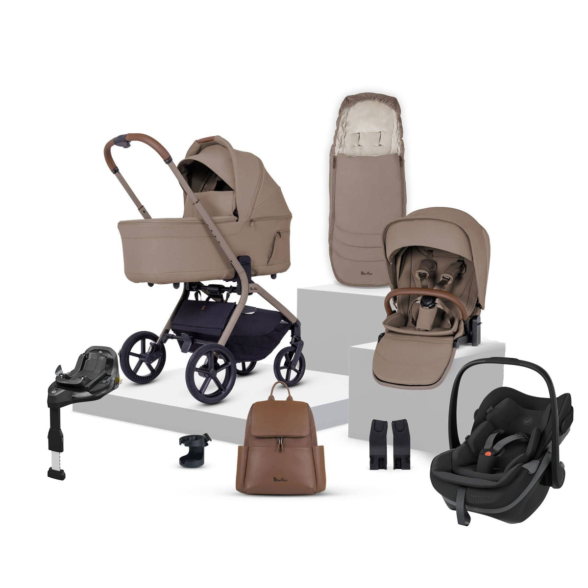 Silver Cross Breez Maxi-Cosi Bundle in Champagne Travel Systems 23601-CHA-3 5055836934697