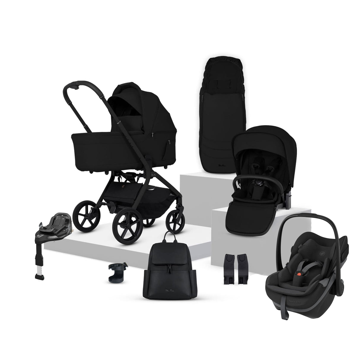 Silver Cross Breez Maxi-Cosi Bundle in Onyx Travel Systems 23602-ONY-3 5055836934710