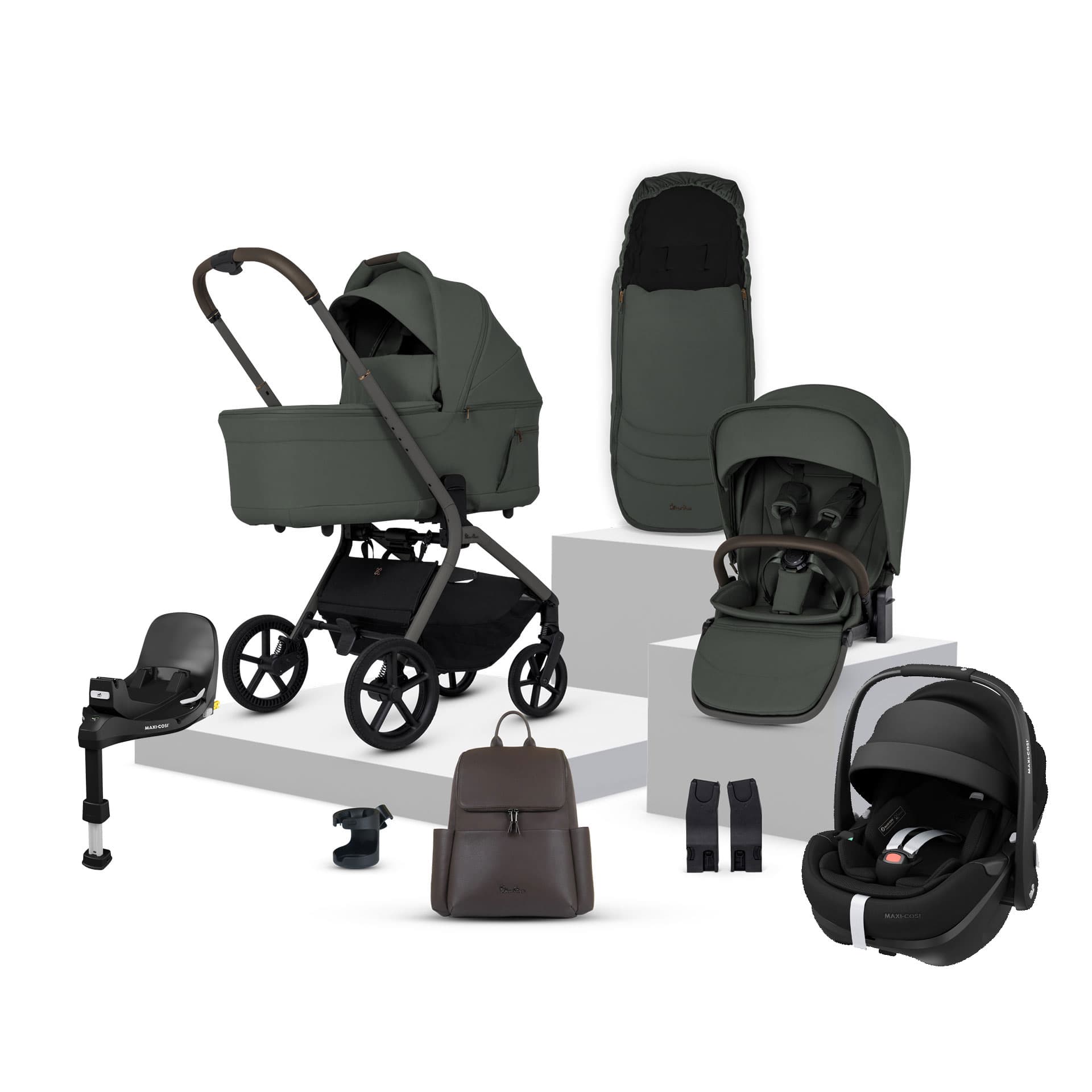 Silver Cross Breez Maxi-Cosi Bundle in Pewter Travel Systems 22079-PEW-2 5055836934727