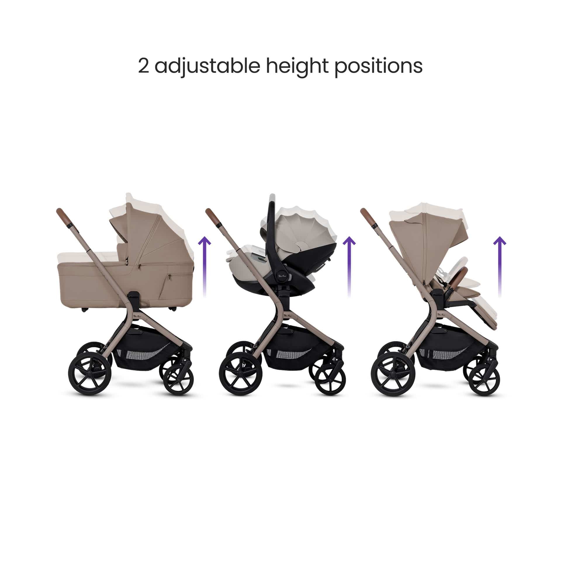 Silver Cross Breez Ultimate 360 Bundle in Champagne Travel Systems