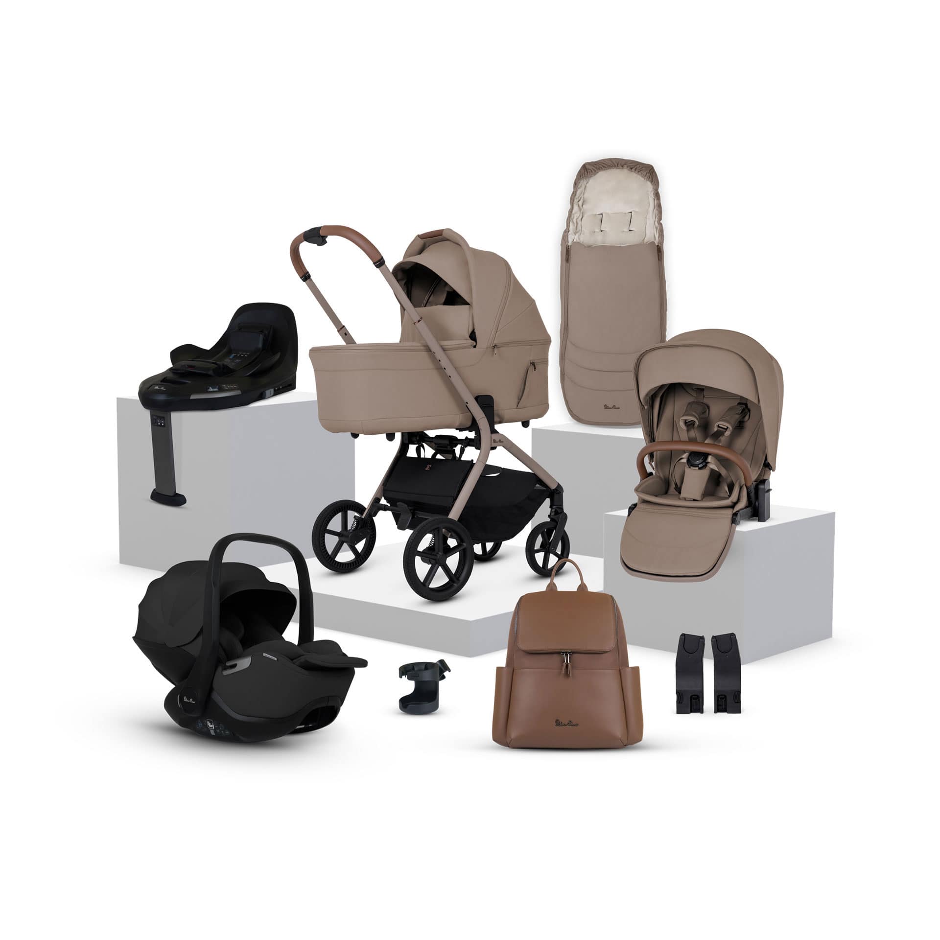 Silver Cross Breez Ultimate 360 Bundle in Champagne Travel Systems IBU.CP1-2 5055836934697