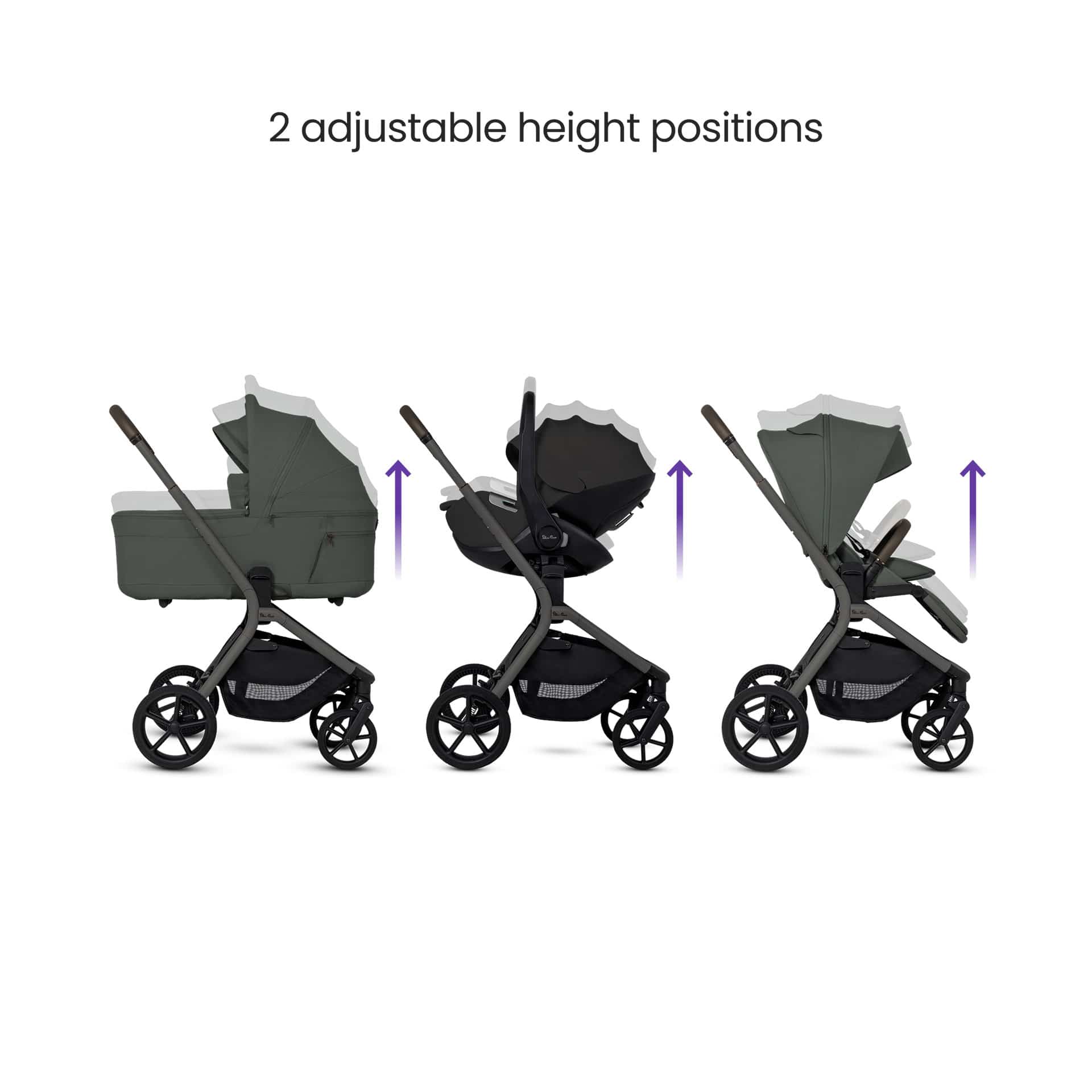 Silver Cross Breez Ultimate 360 Bundle in Pewter Travel Systems