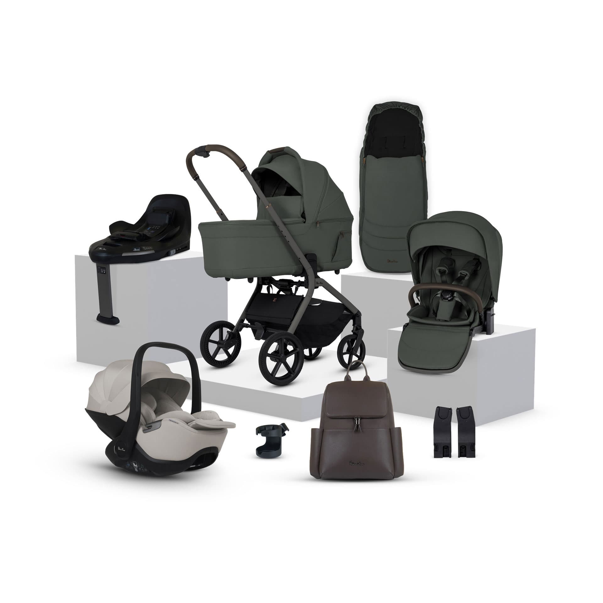 Silver Cross Breez Ultimate 360 Bundle in Pewter Travel Systems IBU.PW1-2 5055836934727