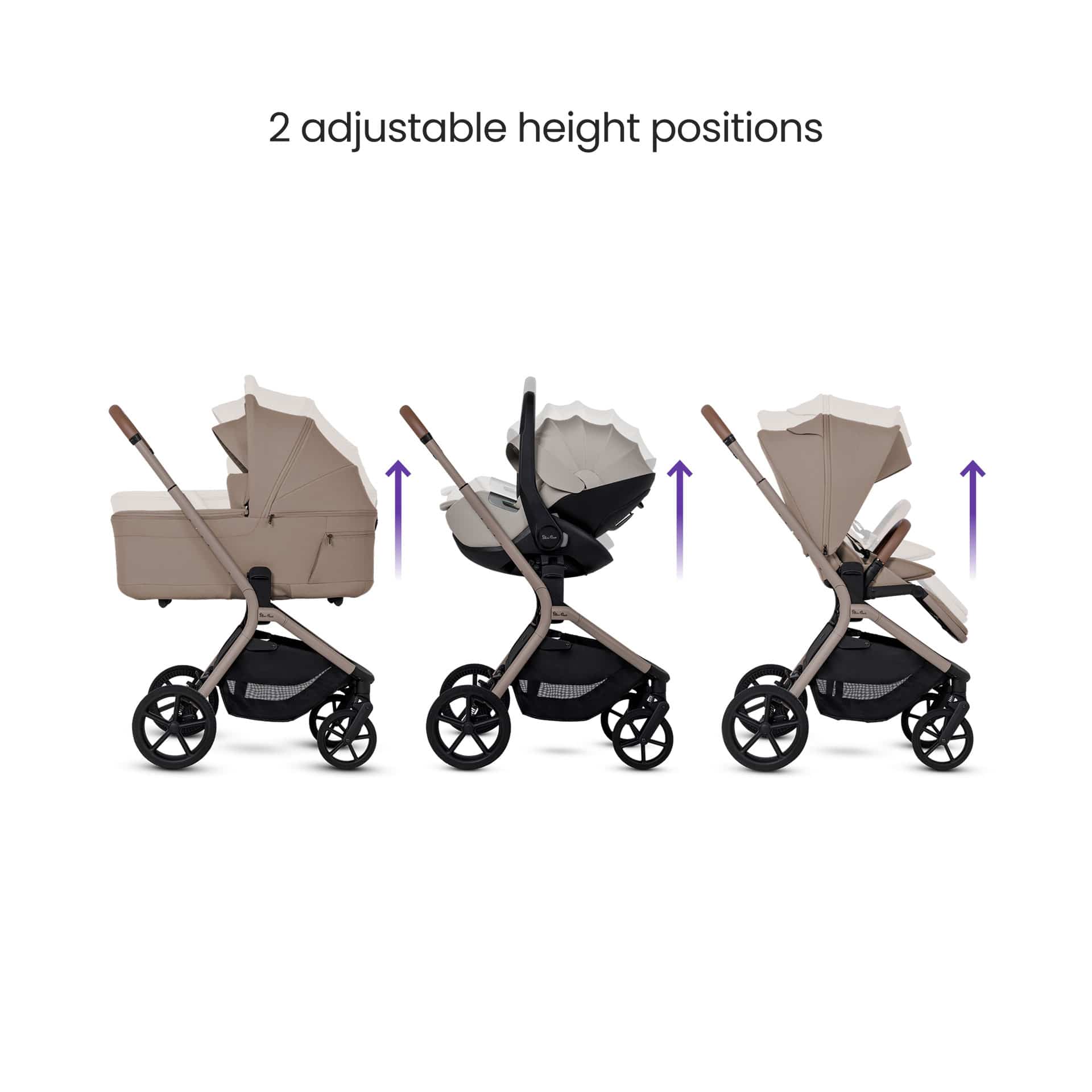 Silver Cross Breez Ultimate Family 360 Bundle in Champagne Travel Systems