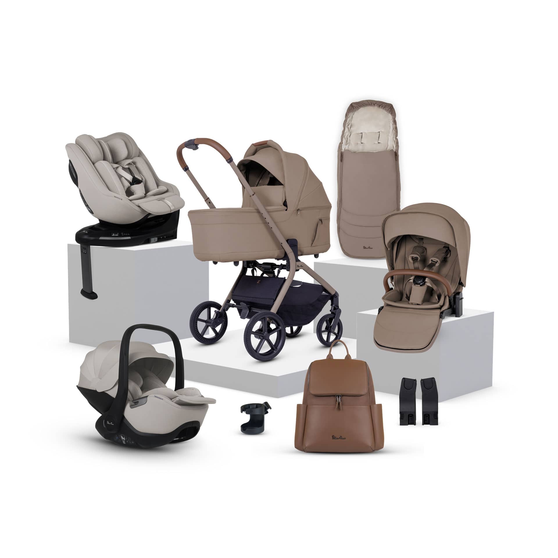 Silver Cross Breez Ultimate Family 360 Bundle in Champagne Travel Systems IBF.CP1 5055836934734