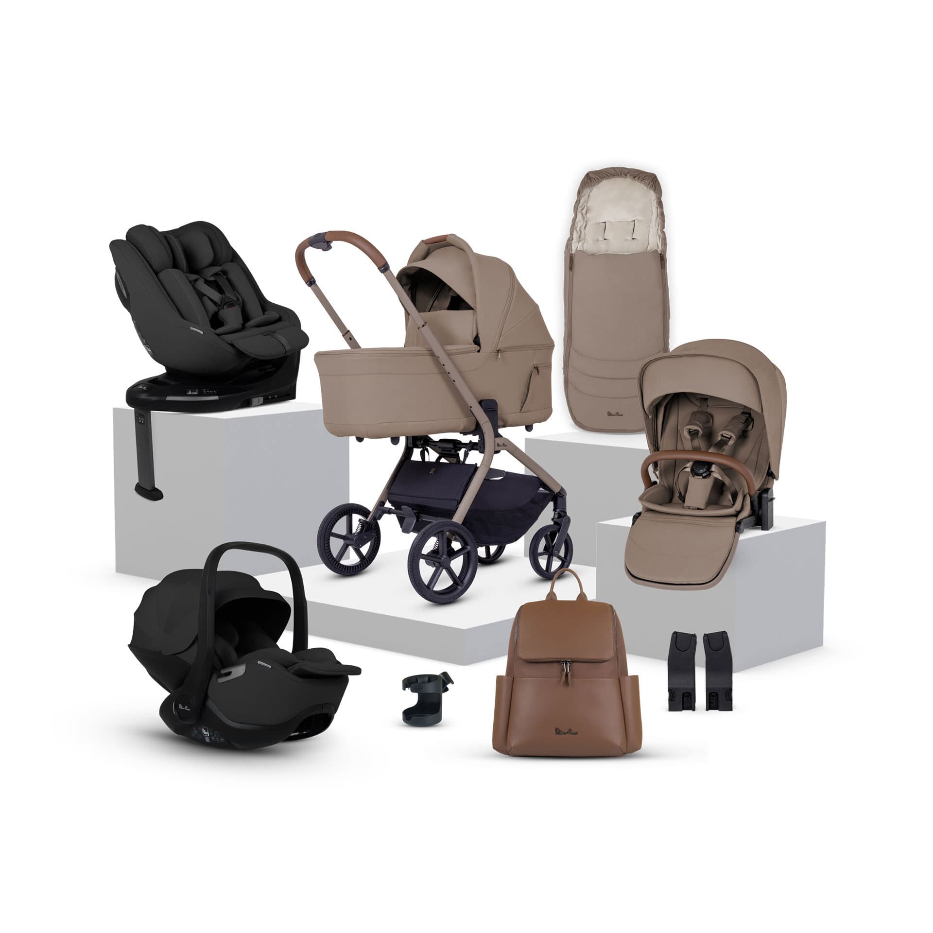 Silver Cross Breez Ultimate Family 360 Bundle in Champagne Travel Systems IBF.CP1-2 5055836934734