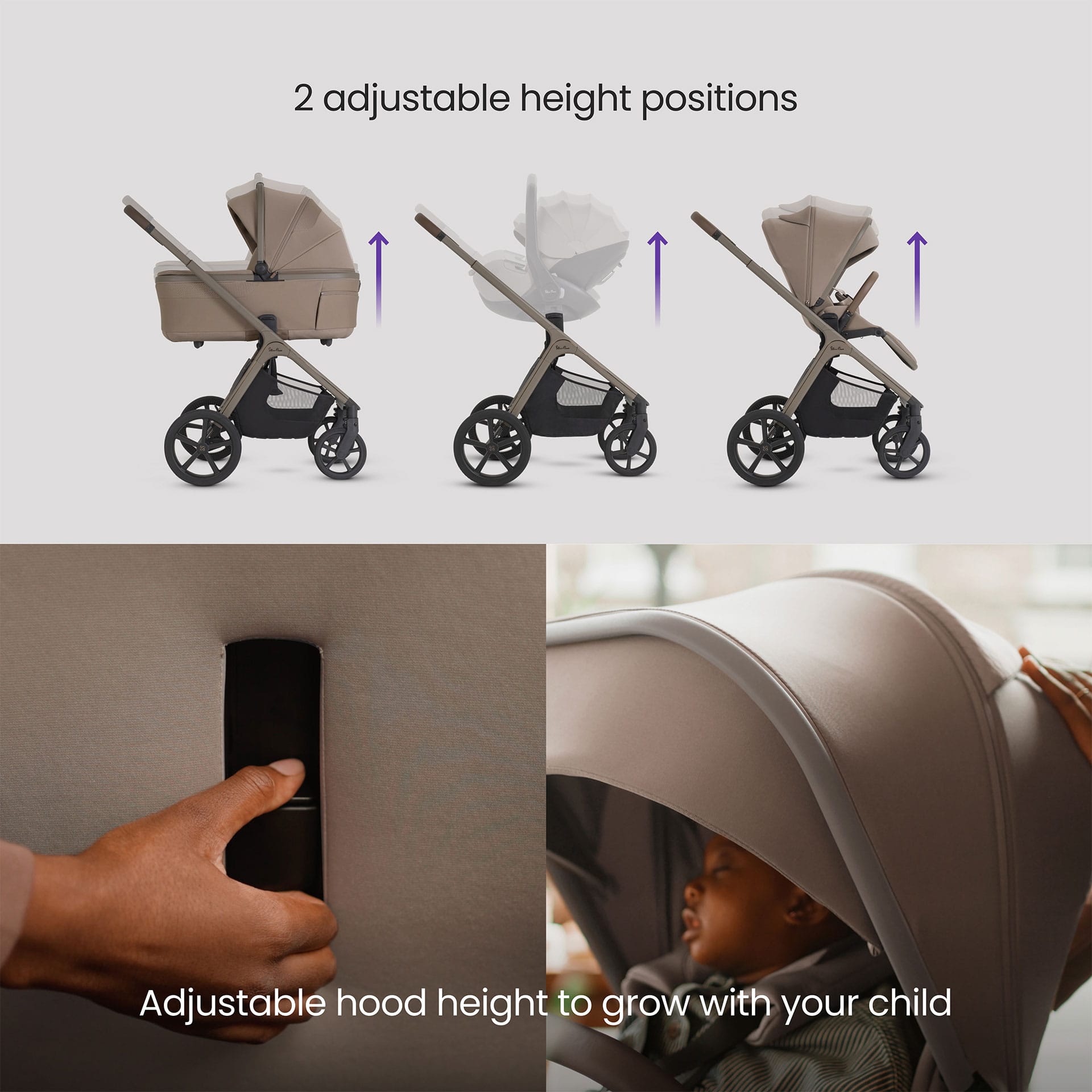 Silver Cross Cove 2 Cybex Travel System in Champagne Travel Systems