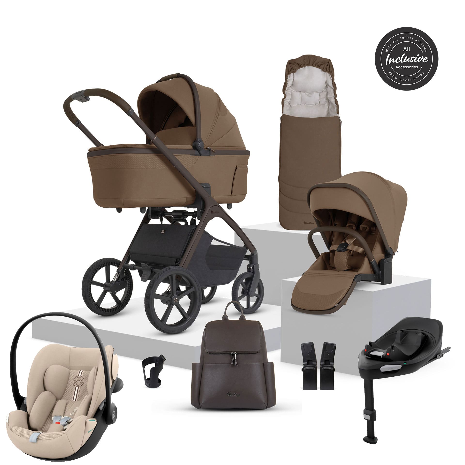 Silver Cross Cove 2 Cybex Travel System in Maple Travel Systems 23126-MAP 5055836936127