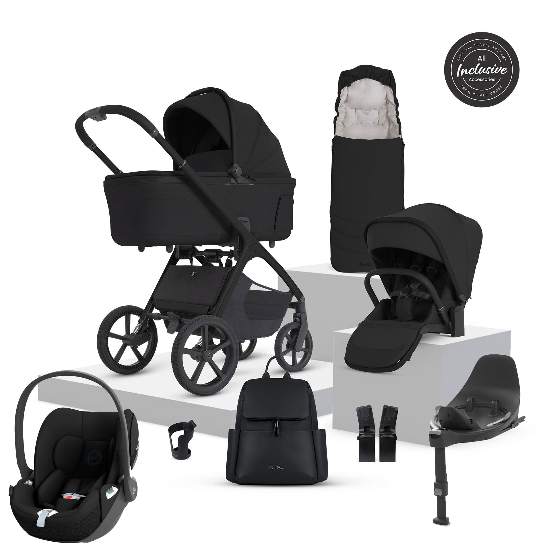 Silver Cross Cove 2 Cybex Travel System in Onyx Travel Systems 23126-ONY-1 5055836936141