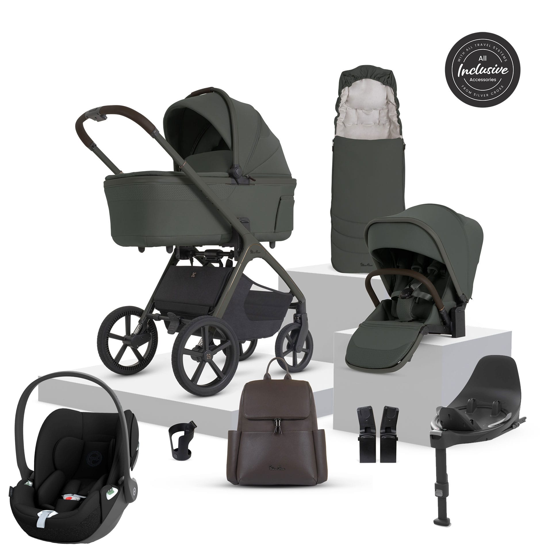 Silver Cross Cove 2 Cybex Travel System in Pewter Travel Systems 23126-PEW-1 5055836936158