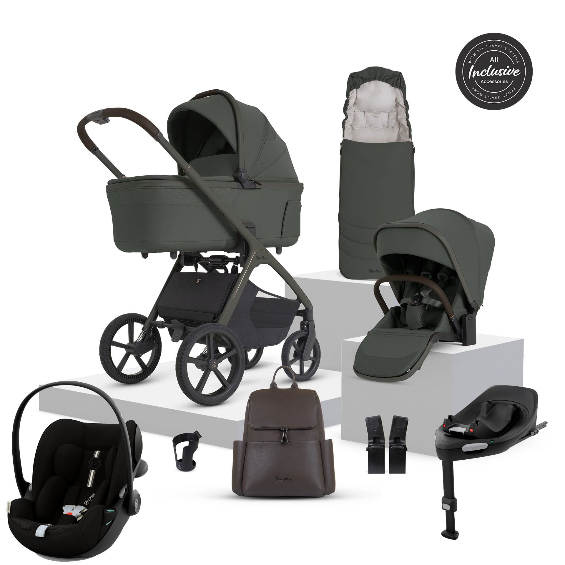 Silver Cross Cove 2 Cybex Travel System in Pewter Travel Systems 23126-PEW 5055836936158