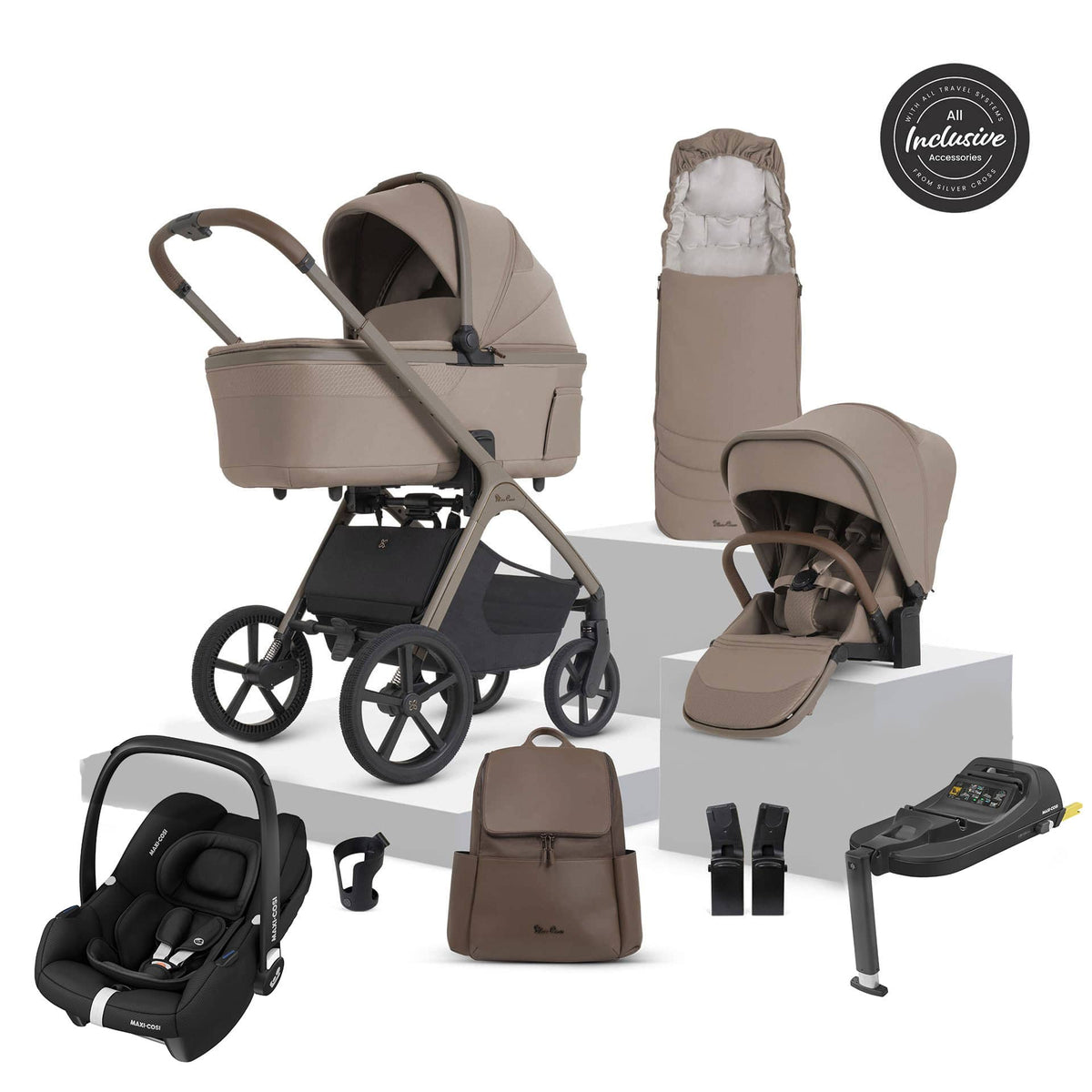Silver Cross Cove 2 Maxi-Cosi Travel System in Champagne Travel Systems 23121-CHA-1 5055836936110