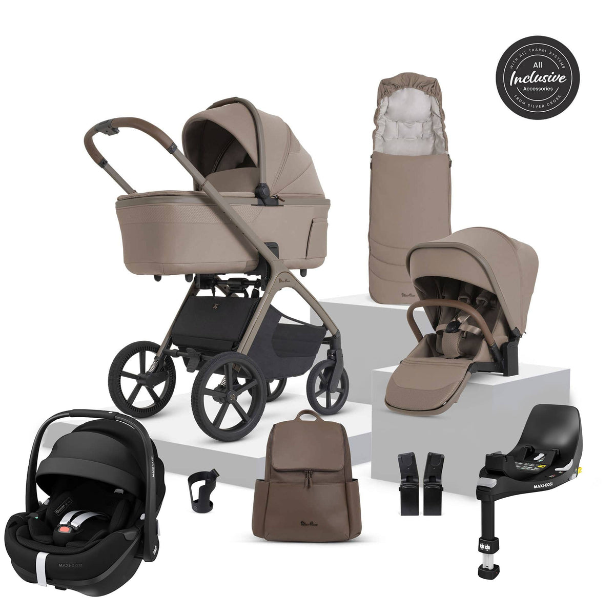 Silver Cross Cove 2 Maxi-Cosi Travel System in Champagne Travel Systems 23121-CHA-2 5055836936110