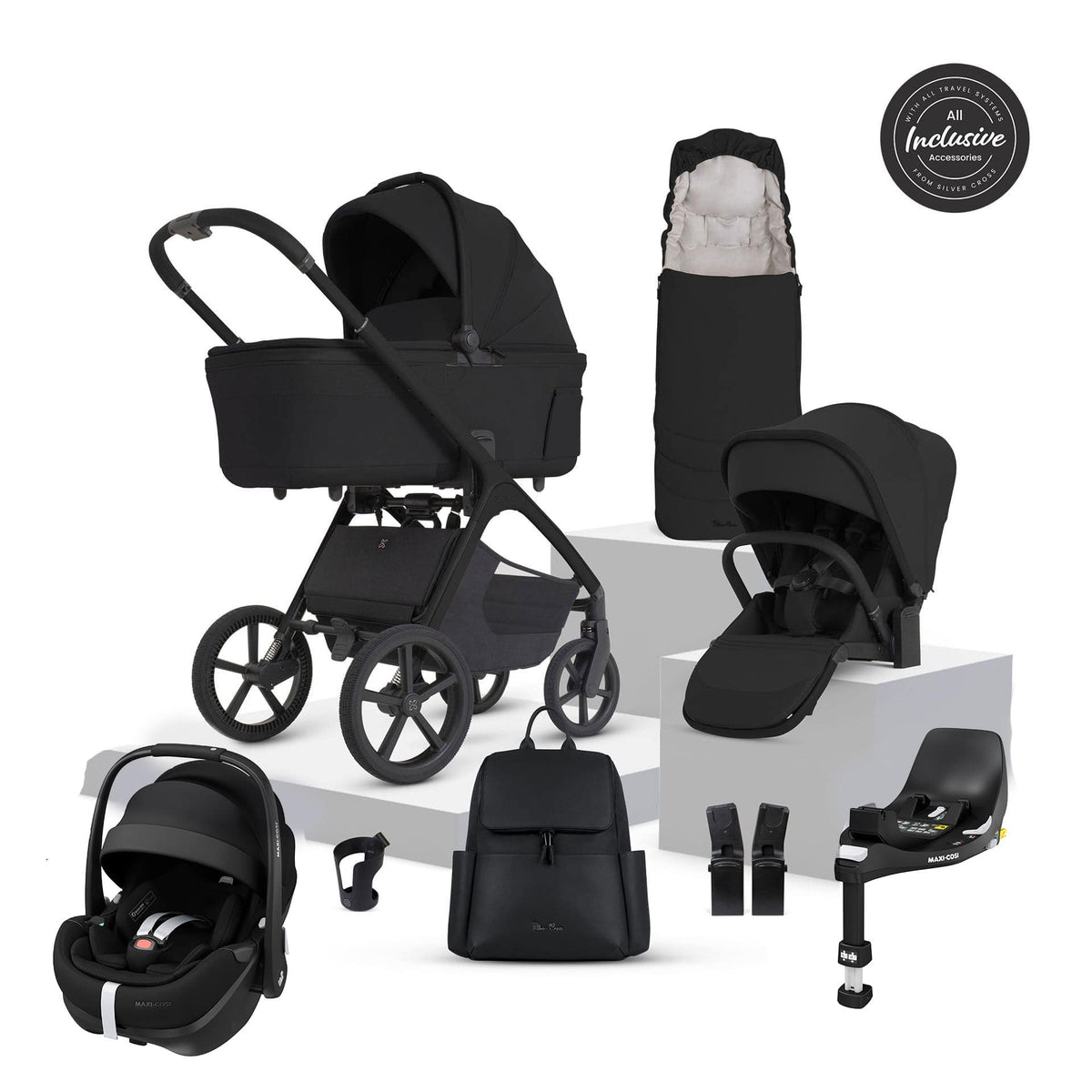 Silver Cross Cove 2 Maxi-Cosi Travel System in Onyx Travel Systems 23121-ONY-2 5055836936141
