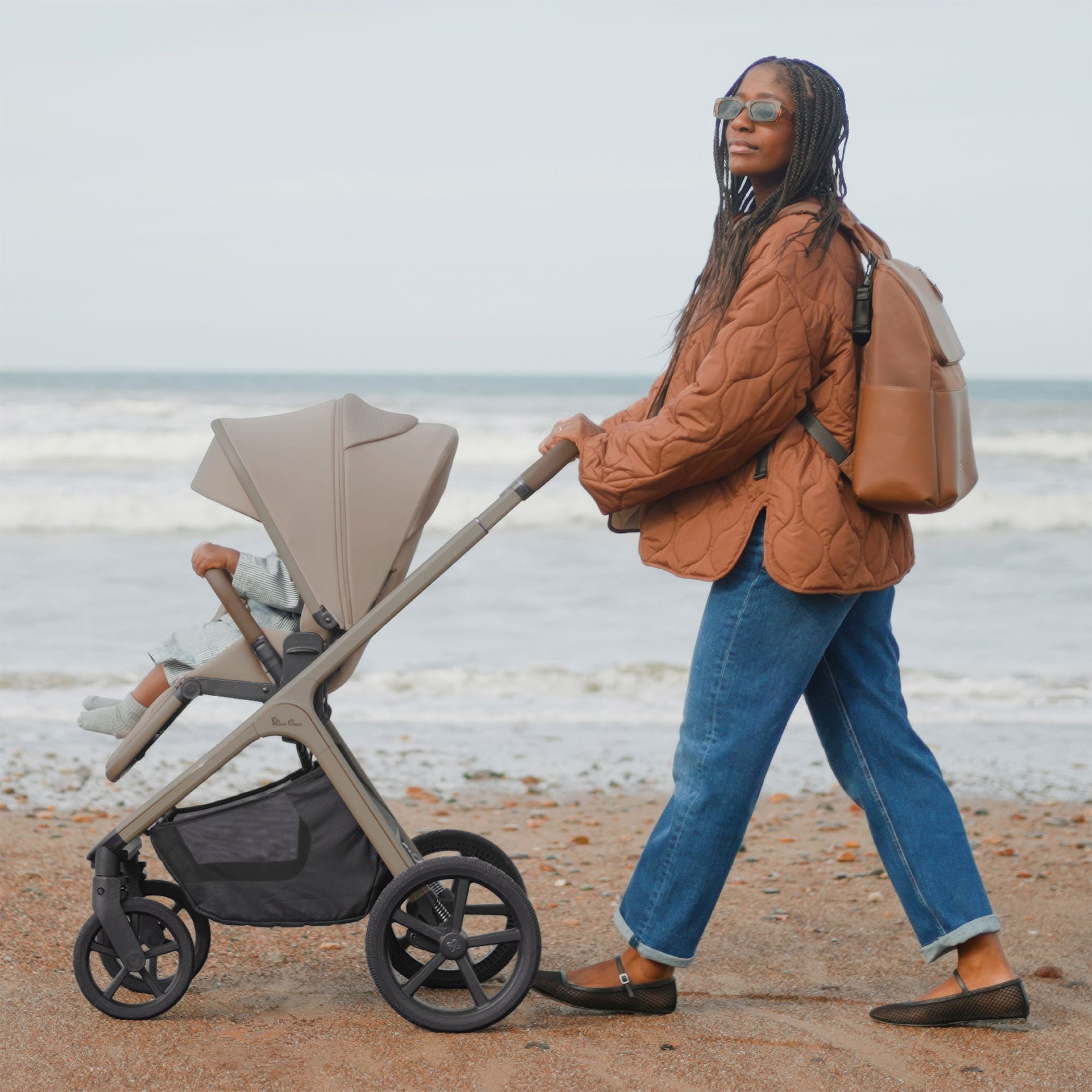 Silver Cross Cove 2 Ultimate 360 Family Bundle in Champagne Travel Systems