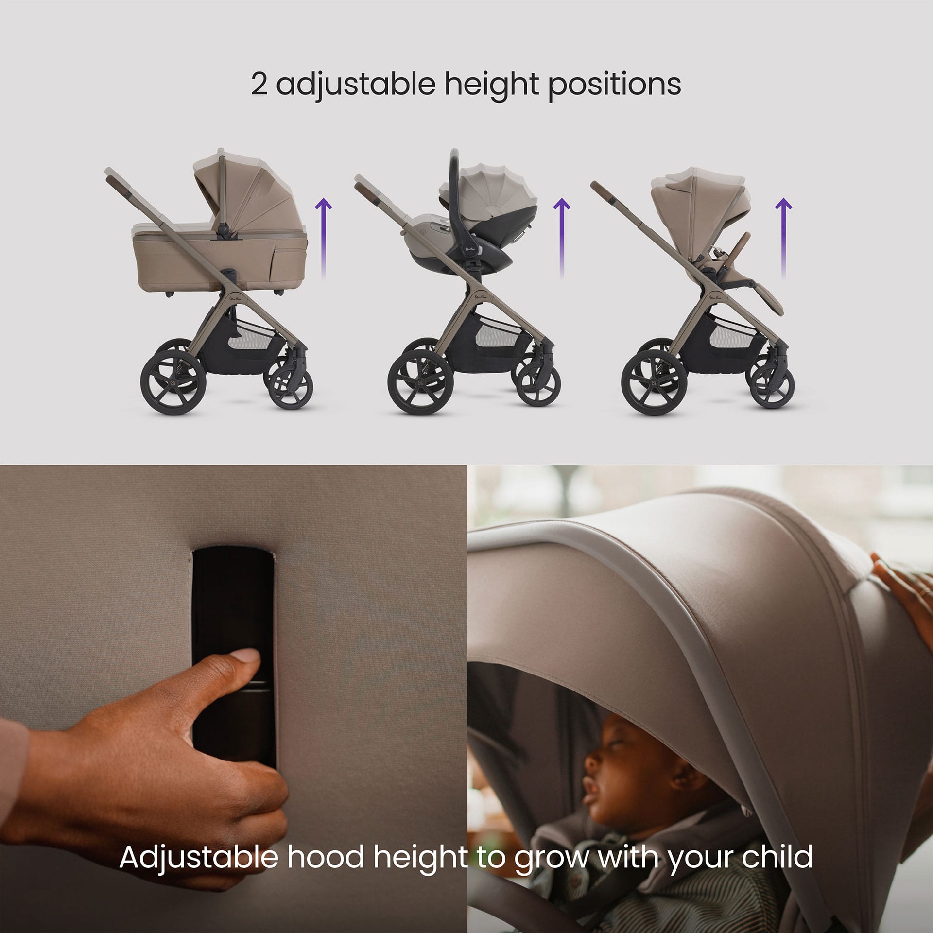 Silver Cross Cove 2 Ultimate 360 Family Bundle in Champagne Travel Systems