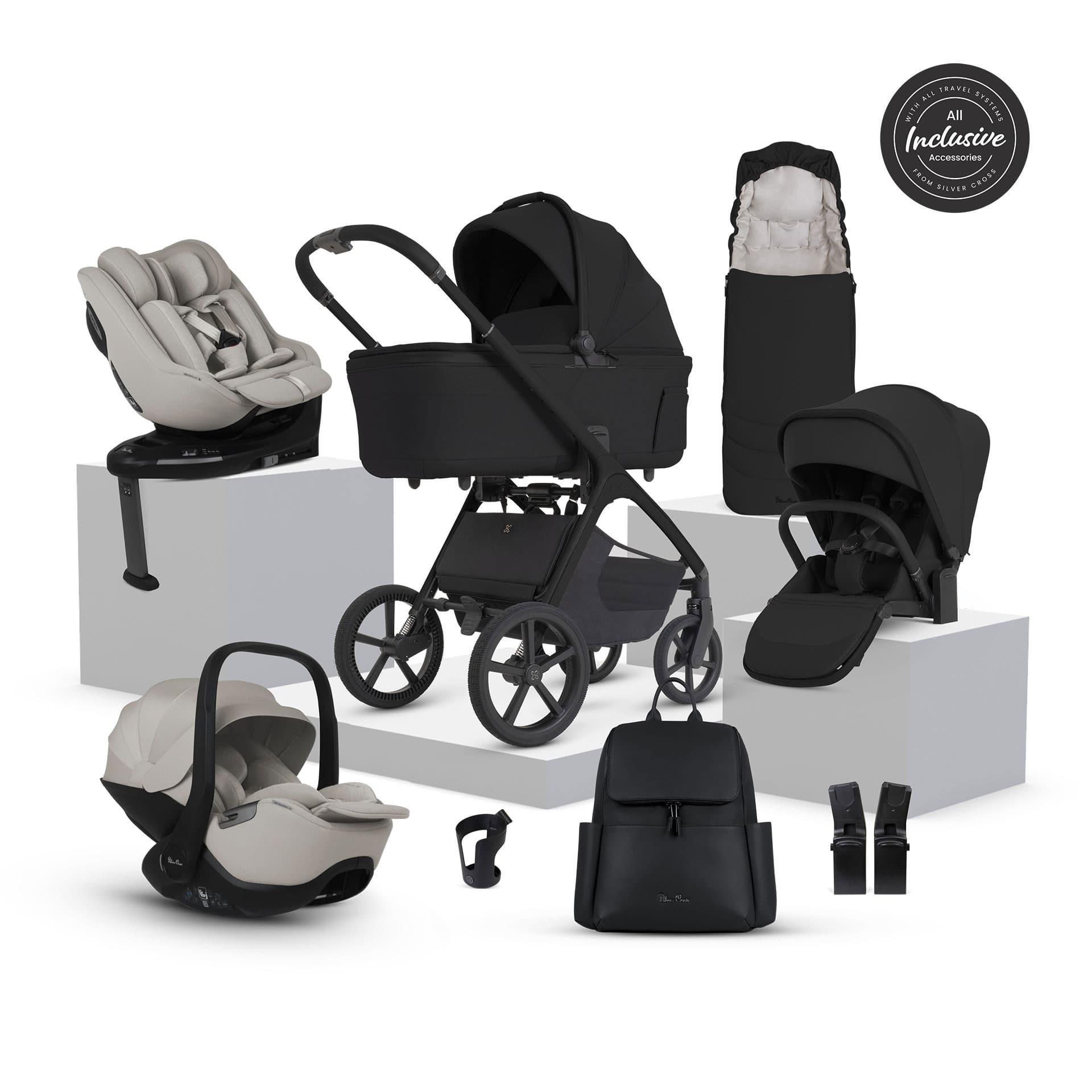 Silver Cross Cove 2 Ultimate 360 Family Bundle in Onyx Travel Systems 23111-ONY-1 5055836936233