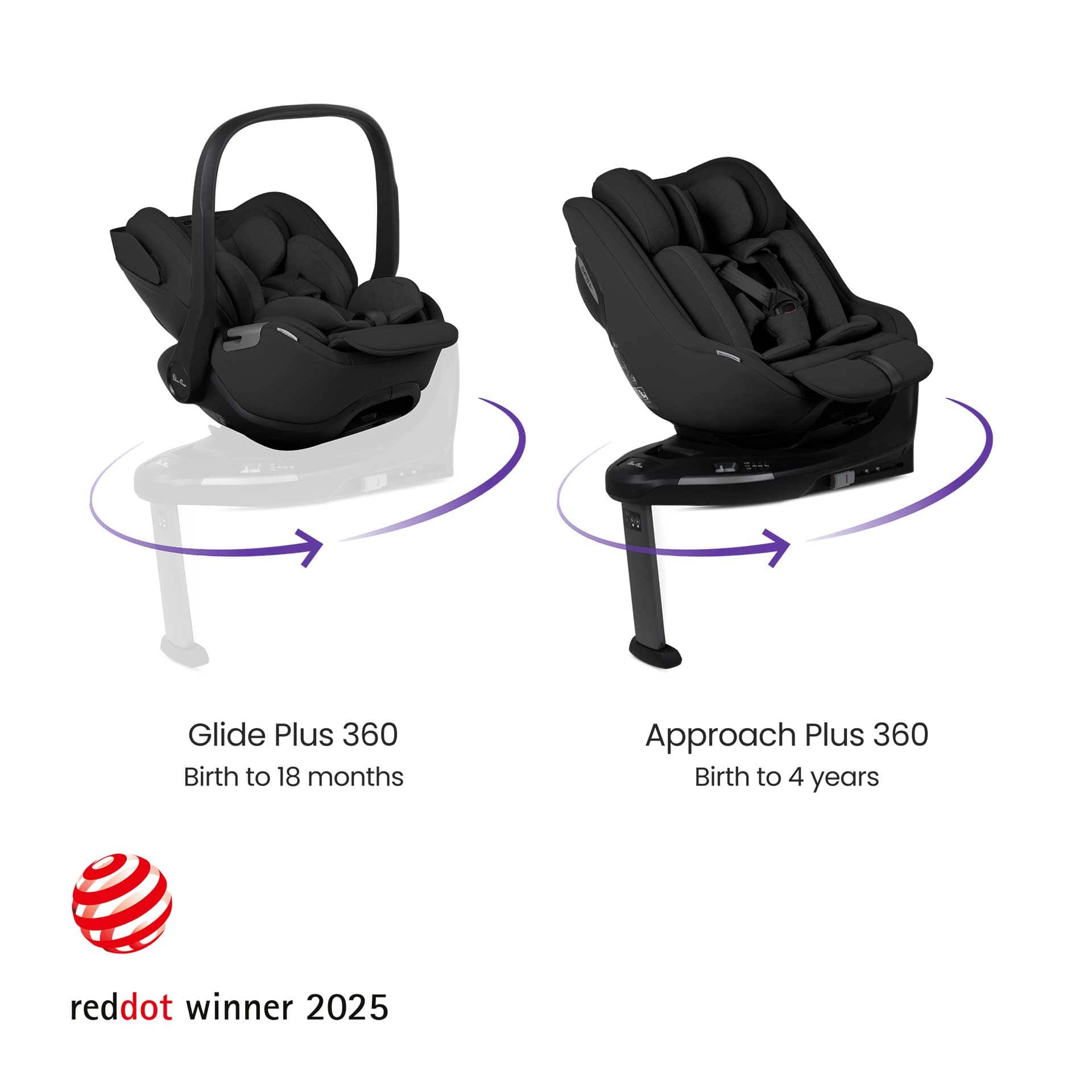 Silver Cross Cove Ultimate 360 Family Car Seat Bundle - Onyx Travel Systems