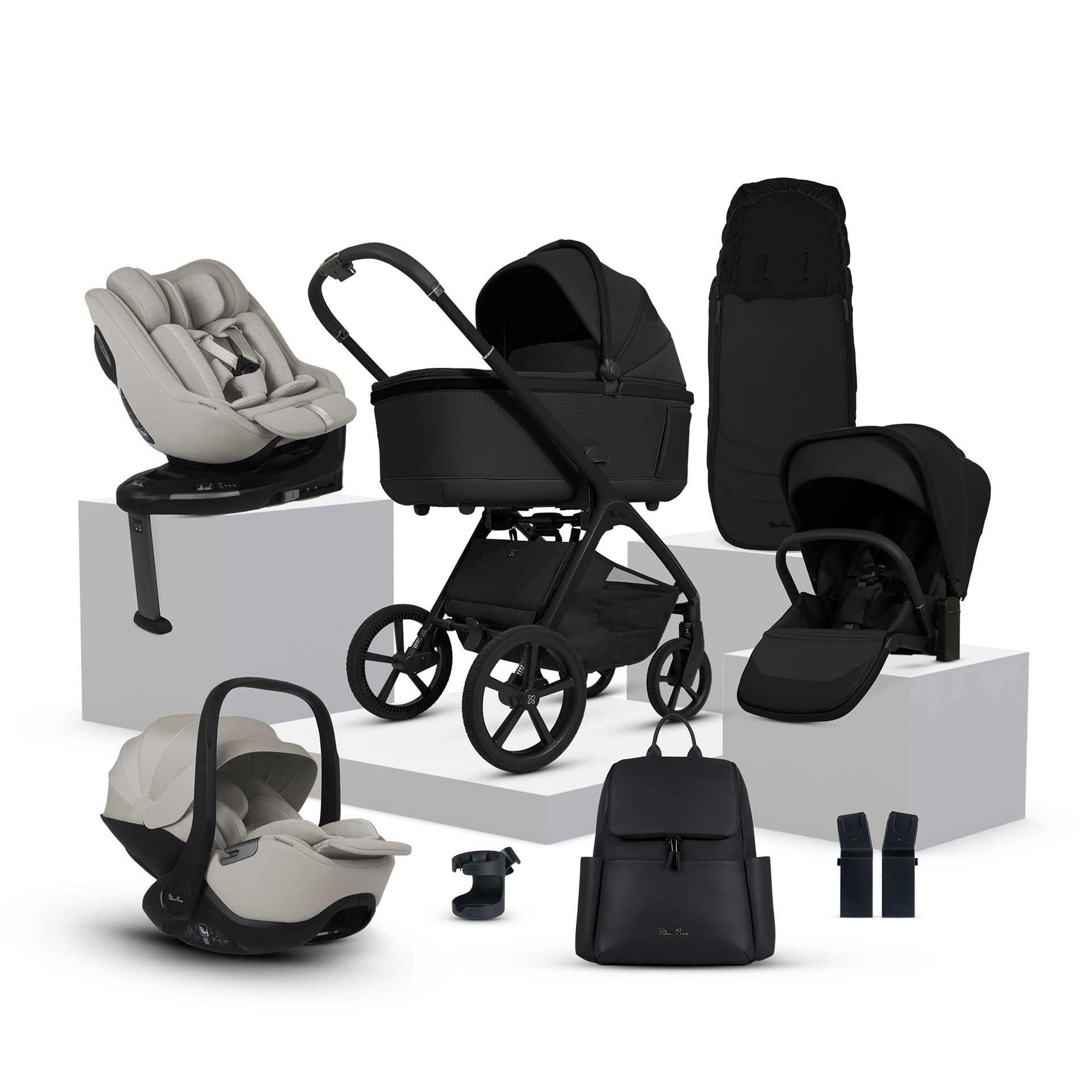 Silver Cross Cove Ultimate 360 Family Car Seat Bundle - Onyx Travel Systems ICF.OXB-1 5055836931061