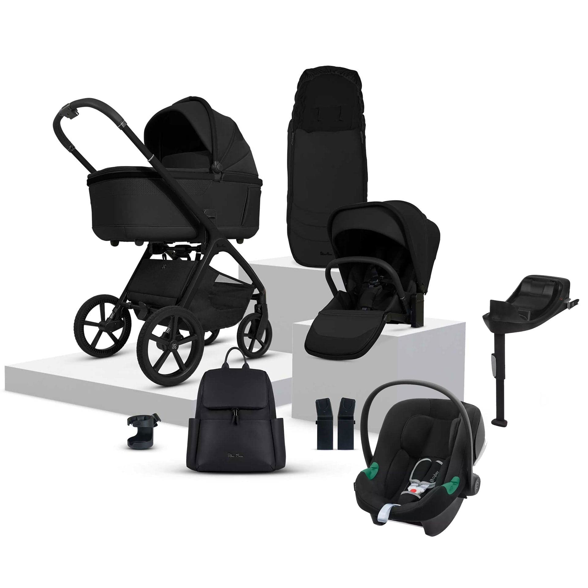 Silver Cross Cove Ultimate Cybex Travel System in Onyx Travel Systems 20109-OX-4 5055836931061