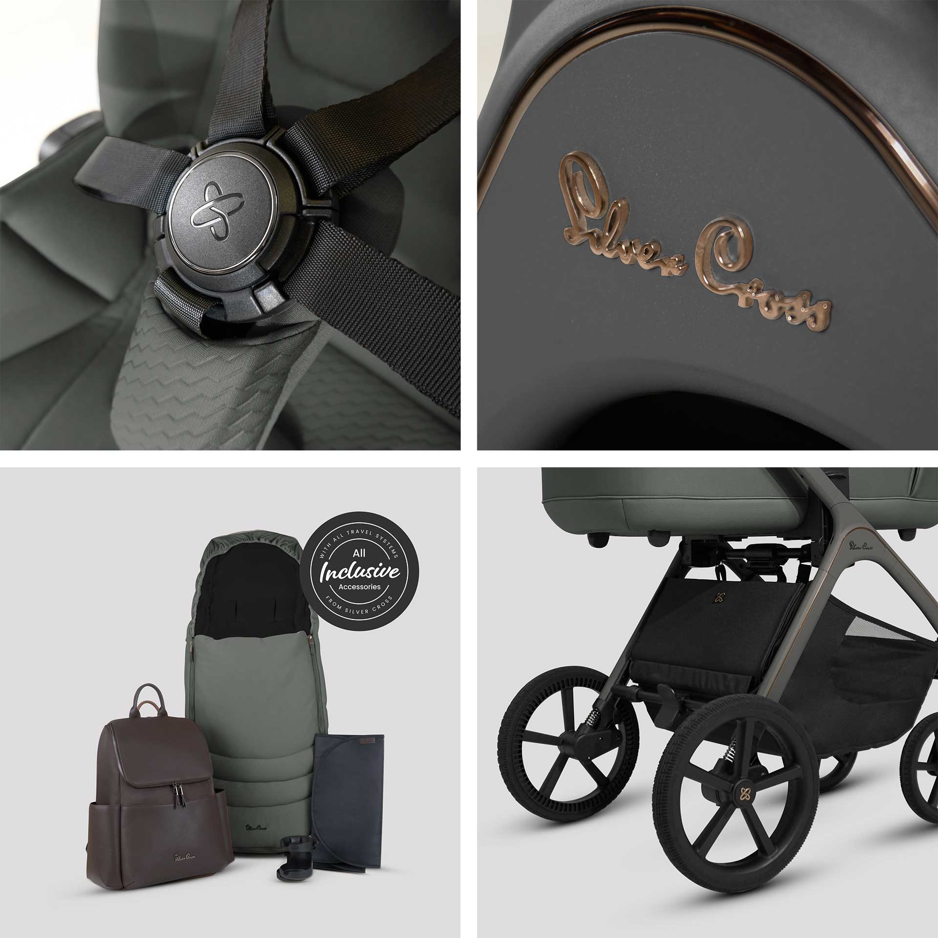 Silver Cross Cove Ultimate Cybex Travel System in Pewter Travel Systems