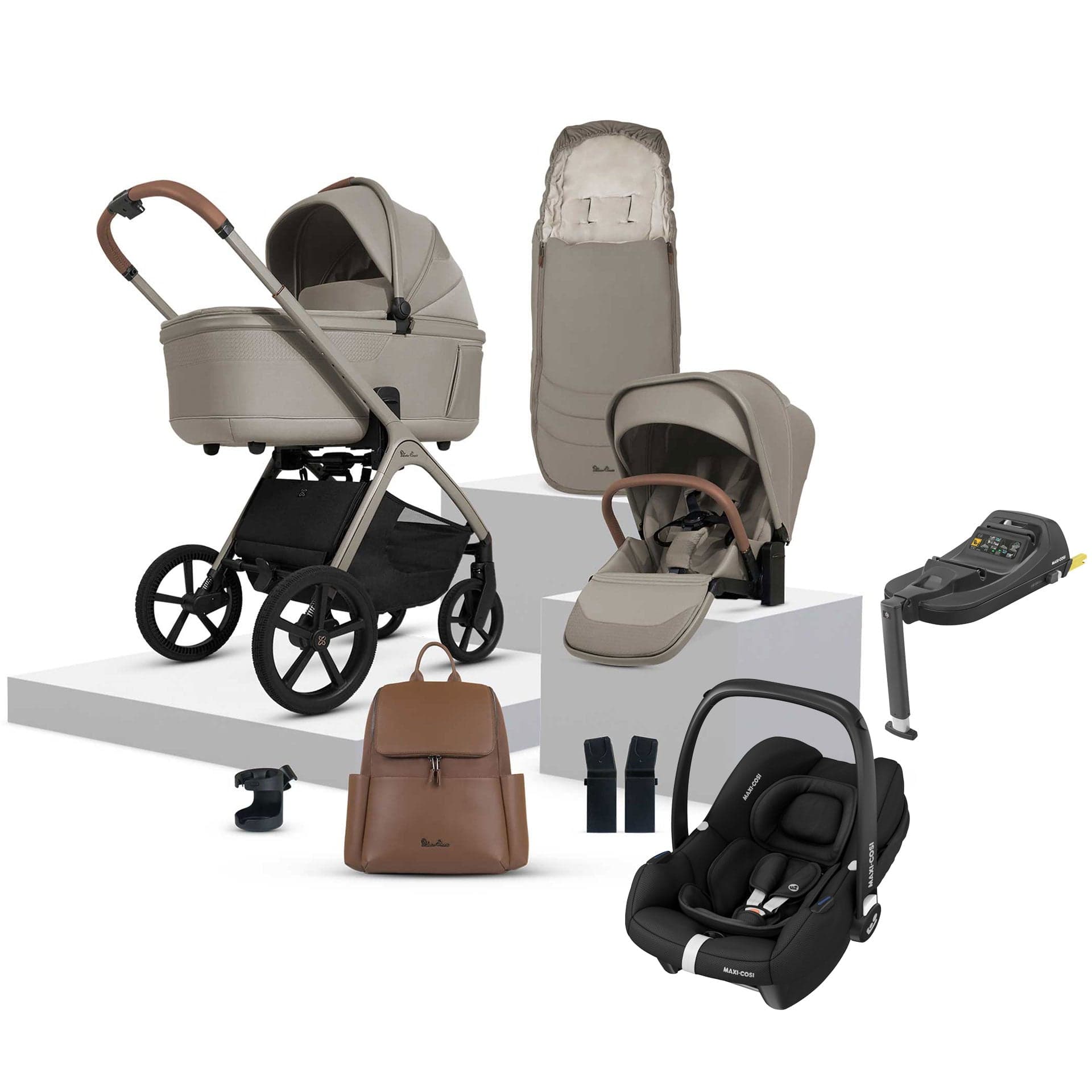 Silver Cross Cove Ultimate Maxi-Cosi Travel System in Champagne Travel Systems 20106-CP-1 5055836931030
