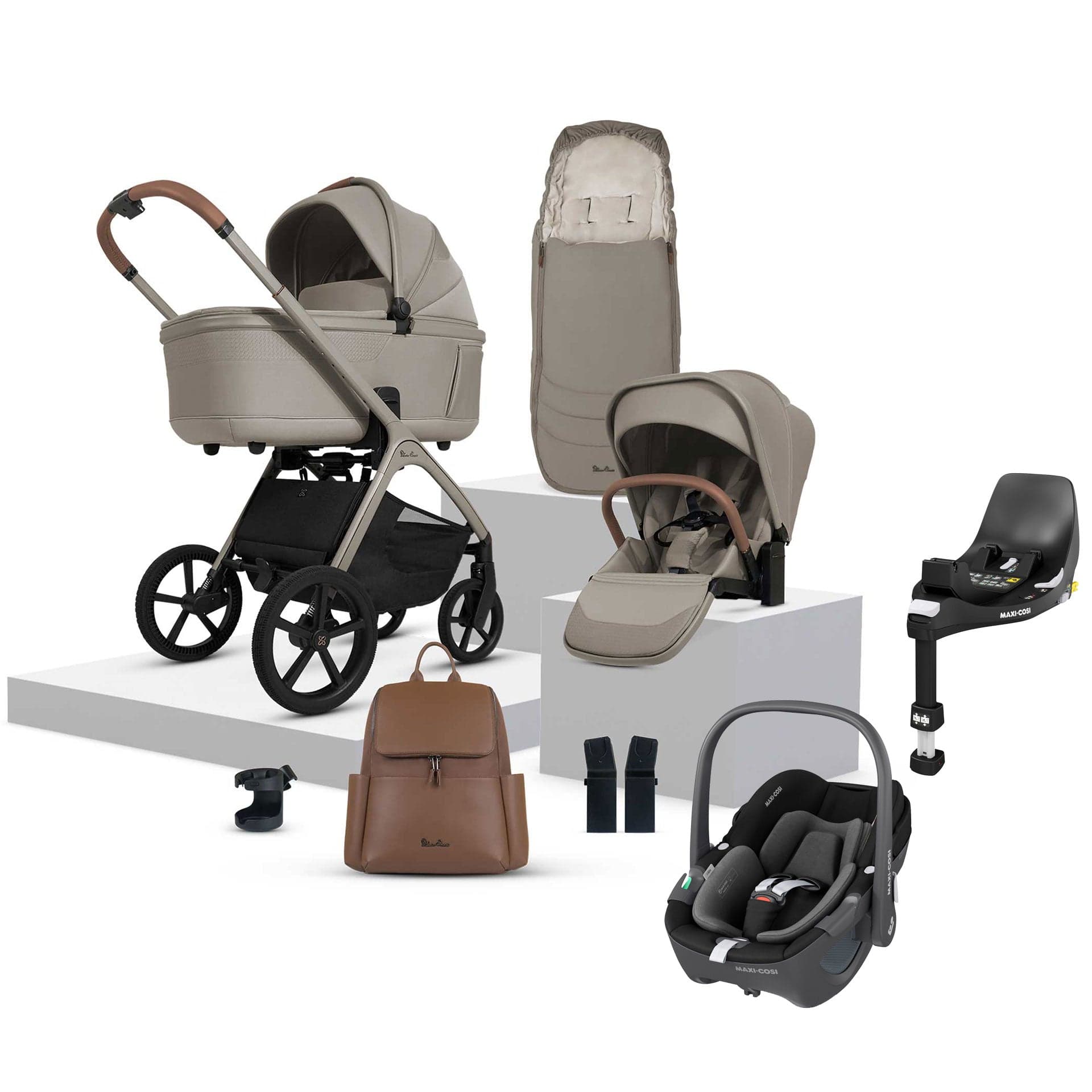 Silver Cross Cove Ultimate Maxi-Cosi Travel System in Champagne Travel Systems 20106-CP-2 5055836931030