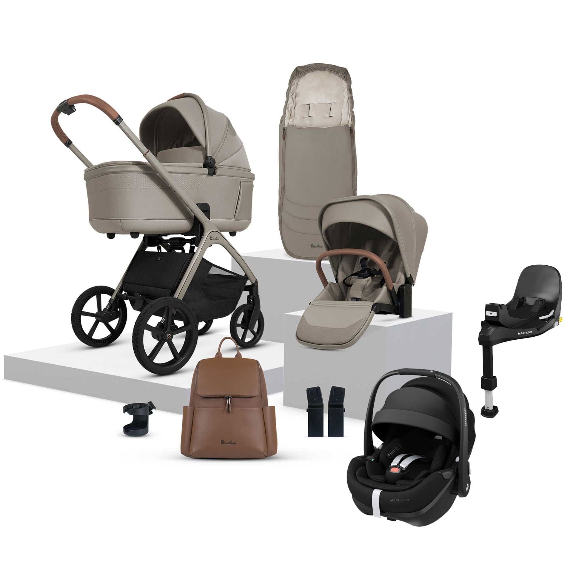 Silver Cross Cove Ultimate Maxi-Cosi Travel System in Champagne Travel Systems 20106-CP-3 5055836931030