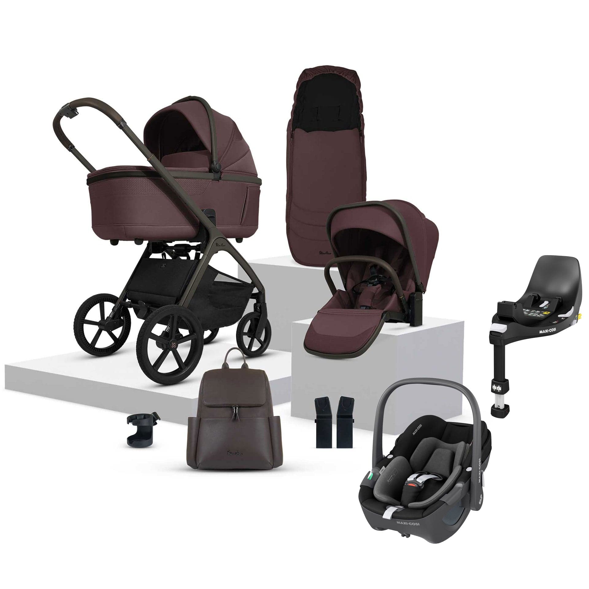 Silver Cross Cove Ultimate Maxi-Cosi Travel System in Damson Travel Systems 20107-DS-2 5055836931047