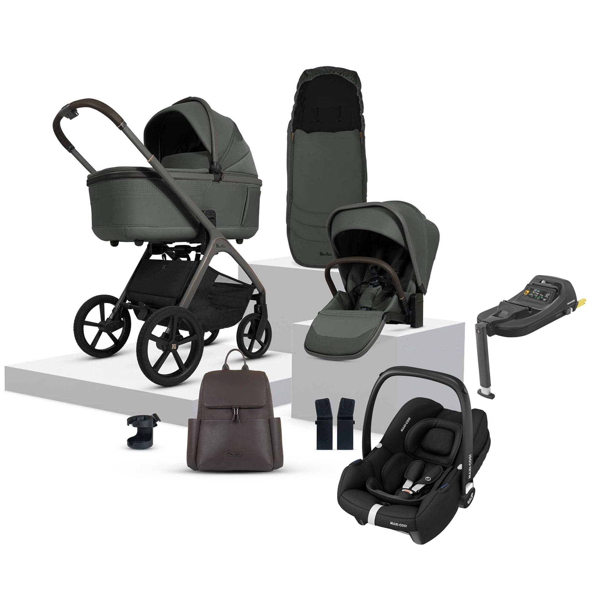 Silver Cross Cove Ultimate Maxi-Cosi Travel System in Pewter Travel Systems 20110-PW-1 5055836931078