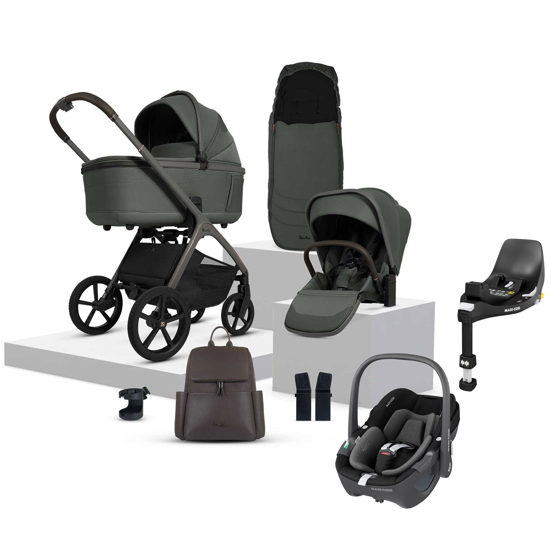 Silver Cross Cove Ultimate Maxi-Cosi Travel System in Pewter Travel Systems 20110-PW-2 5055836931078
