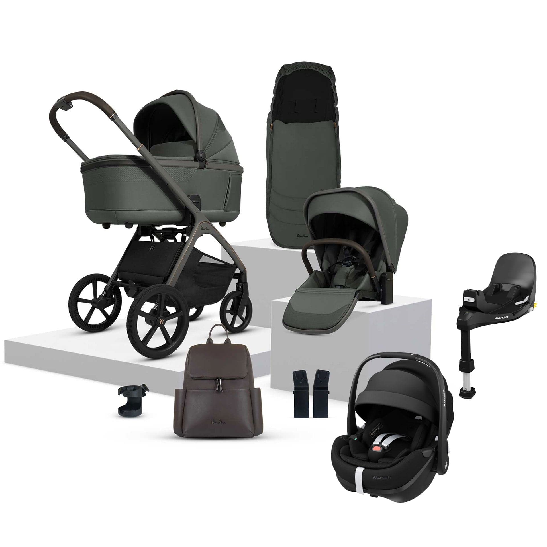 Silver Cross Cove Ultimate Maxi-Cosi Travel System in Pewter Travel Systems 20110-PW-3 5055836931078