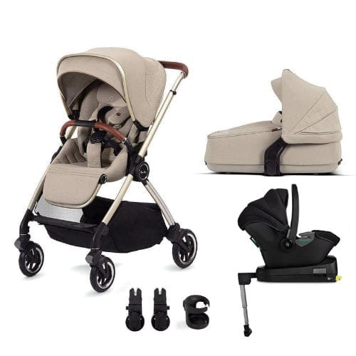 Silver Cross Dune + Travel Pack with Compact Folding Carrycot - Stone Travel Systems KTDT.ST3 5055836923134
