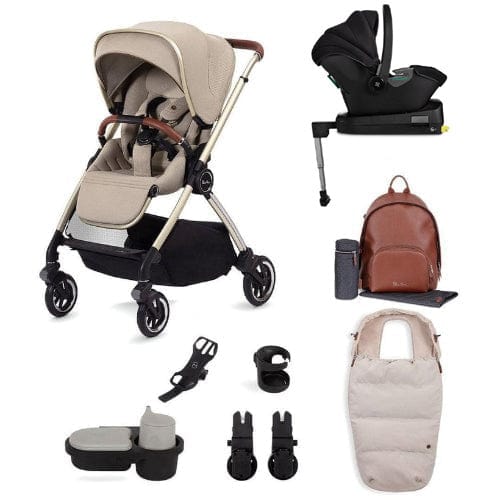 Silver Cross Dune + Ultimate Pack with Newborn Pod - Stone Travel Systems KTDU.ST2 5055836923134