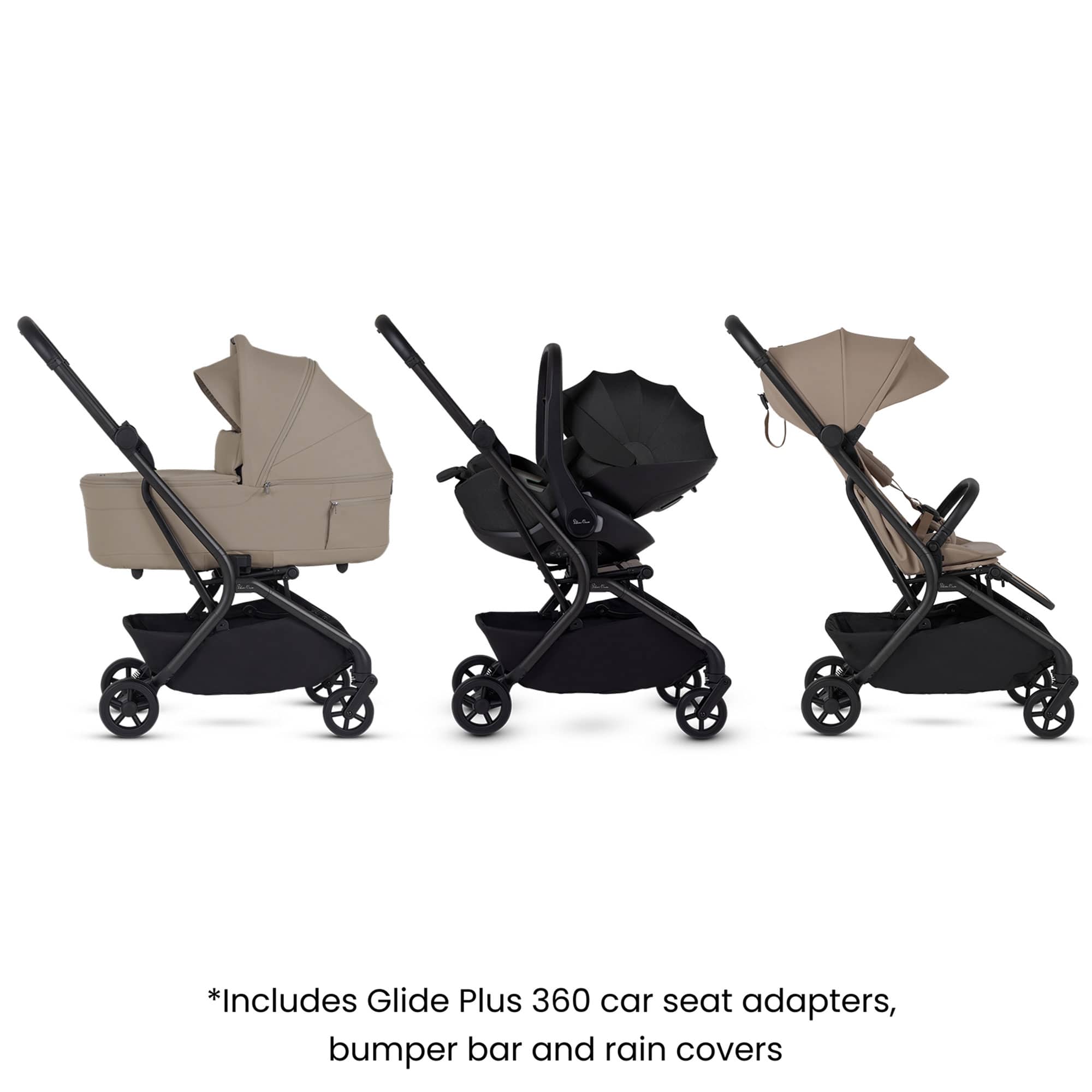 Silver Cross Nia Travel System with Accessories in Champagne Travel Systems