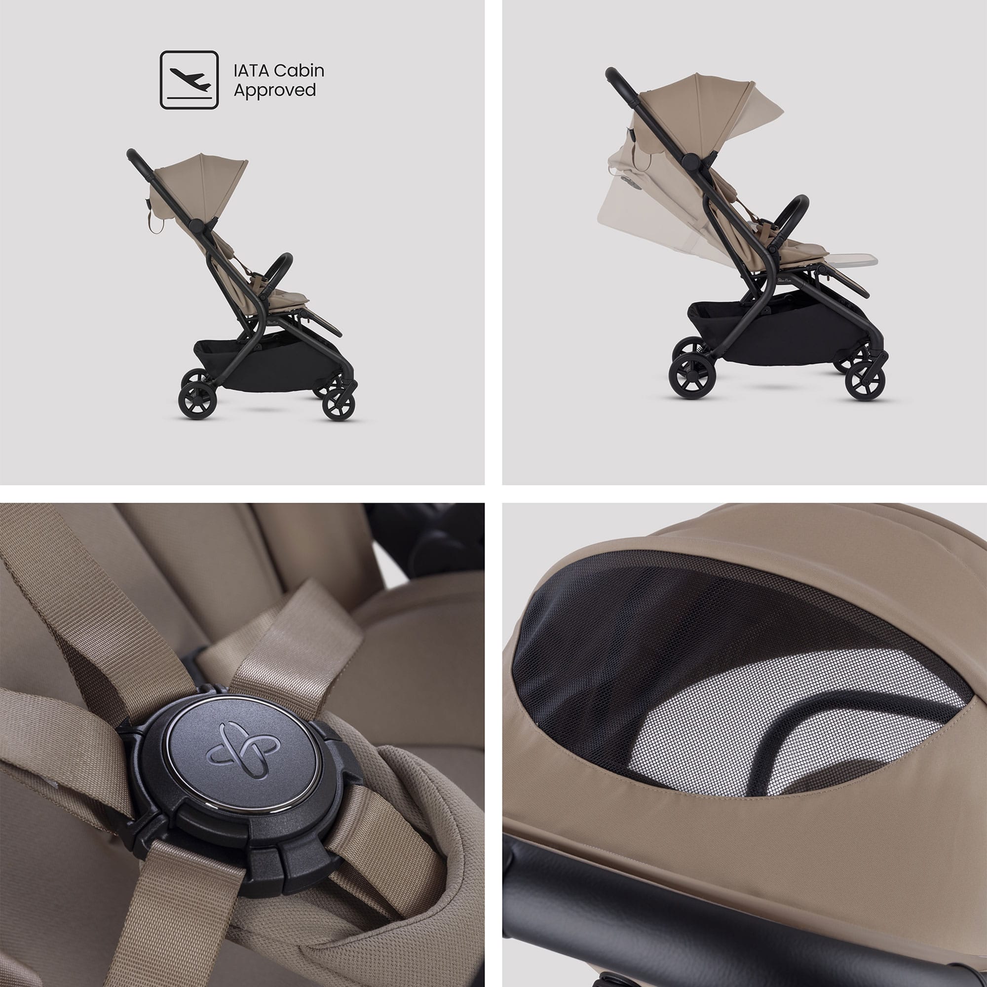 Silver Cross Nia Travel System with Accessories in Champagne Travel Systems