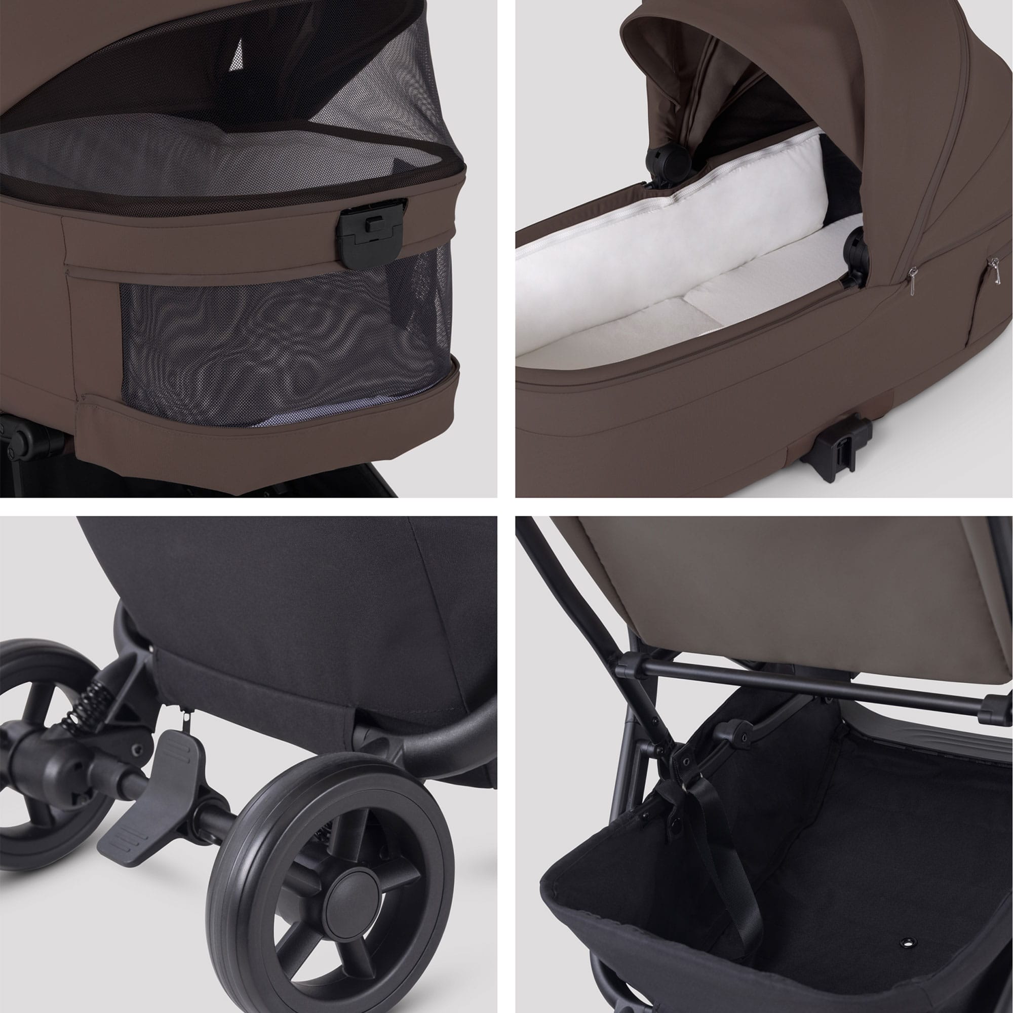 Silver Cross Nia Travel System with Accessories in Chocolate Travel Systems