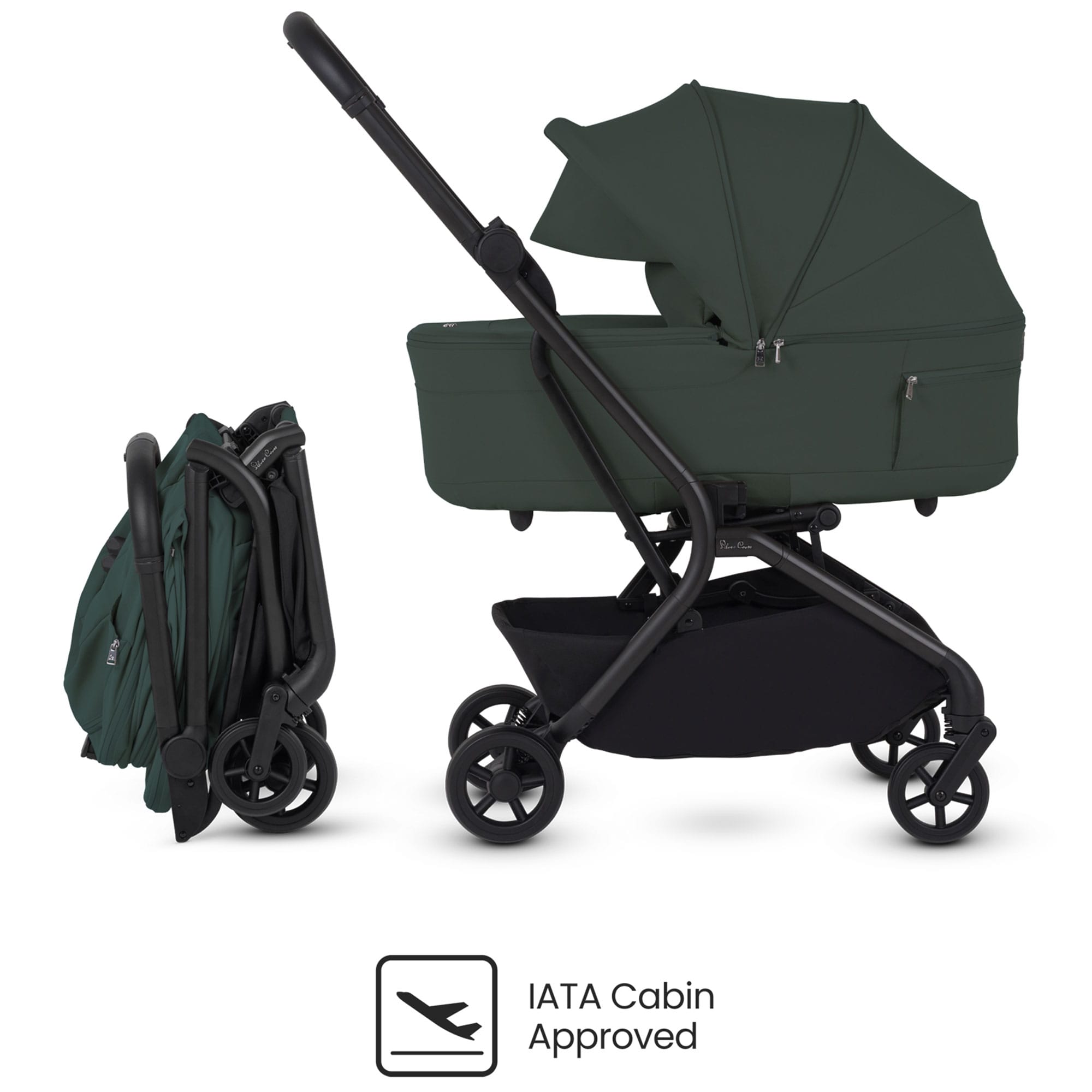 Silver Cross Nia Travel System with Accessories in Conifer Travel Systems