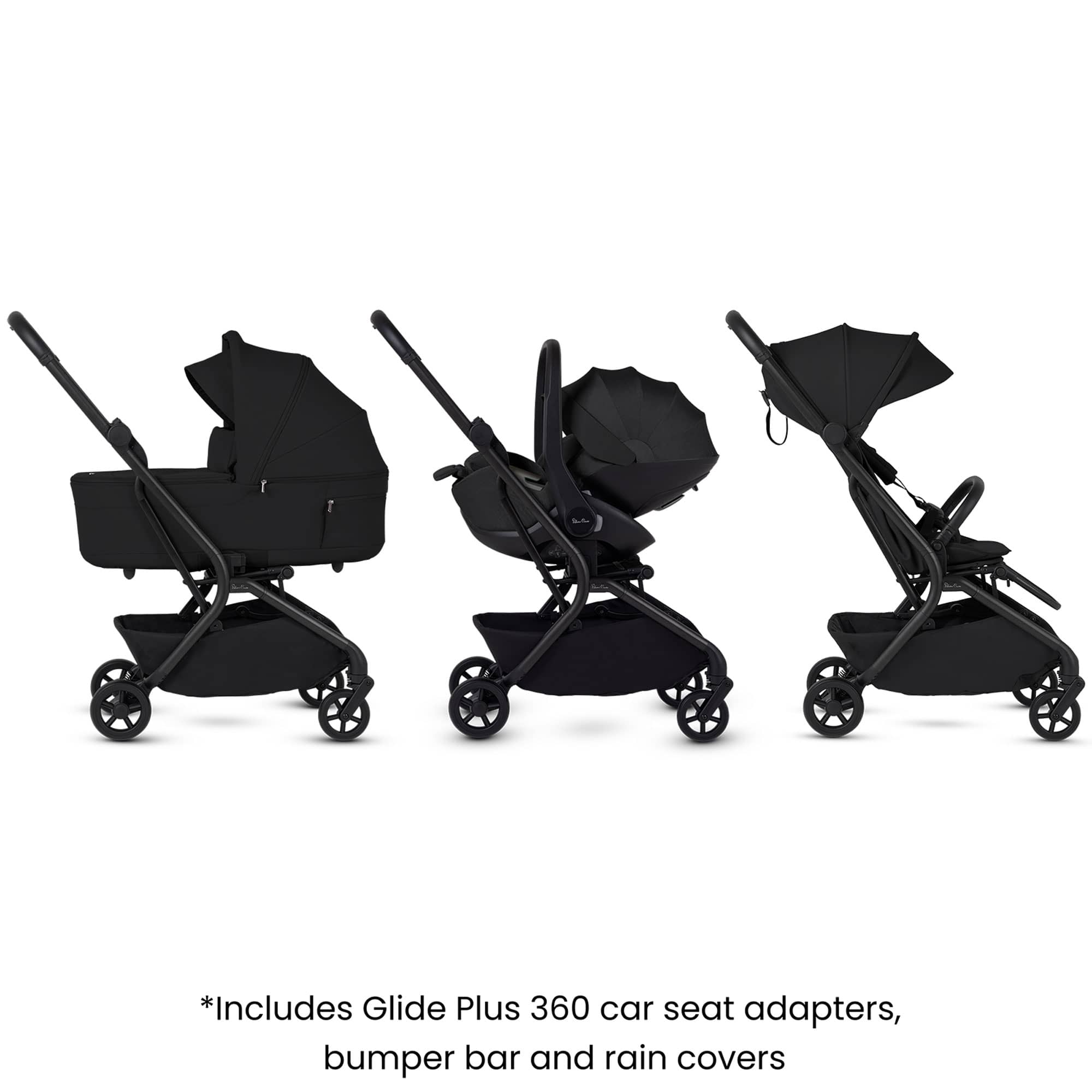 Silver Cross Nia Travel System with Accessories in Onyx Travel Systems