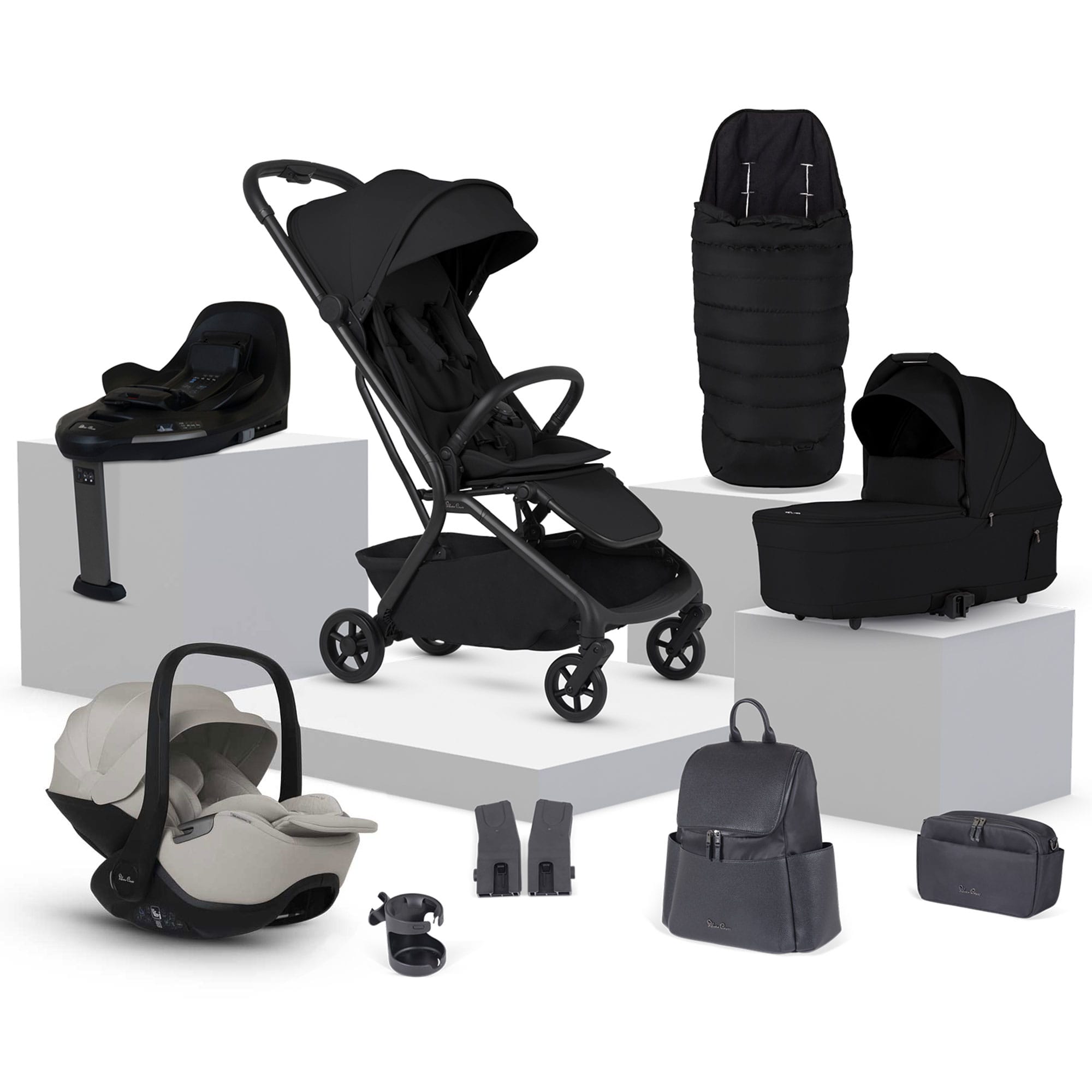 Silver Cross Nia Travel System with Accessories in Onyx Travel Systems INTA.OX-1 5055836934178