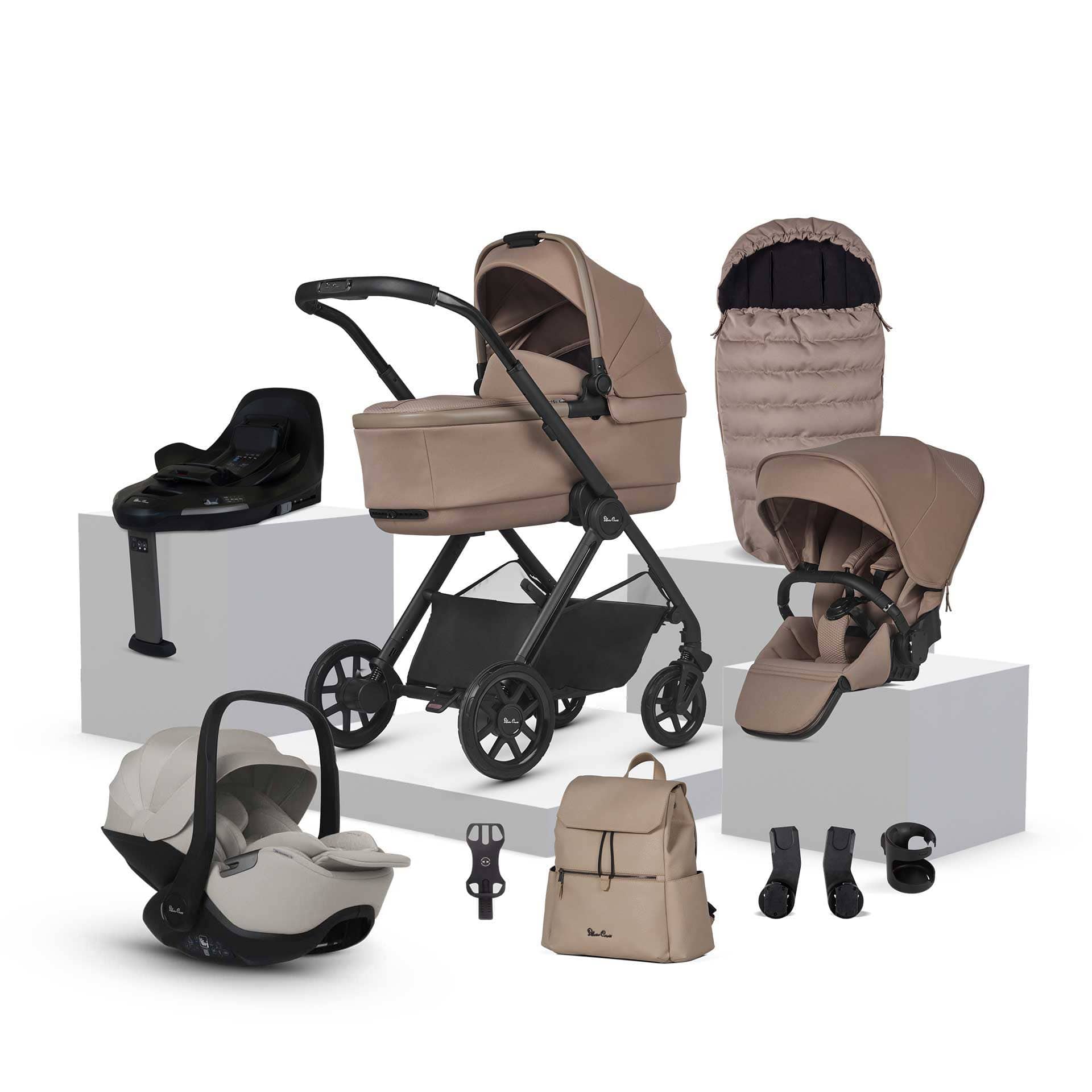 Silver Cross Reef 2 Ultimate 360 Bundle in Mocha Travel Systems IR2U.MOB-1 5055836932549