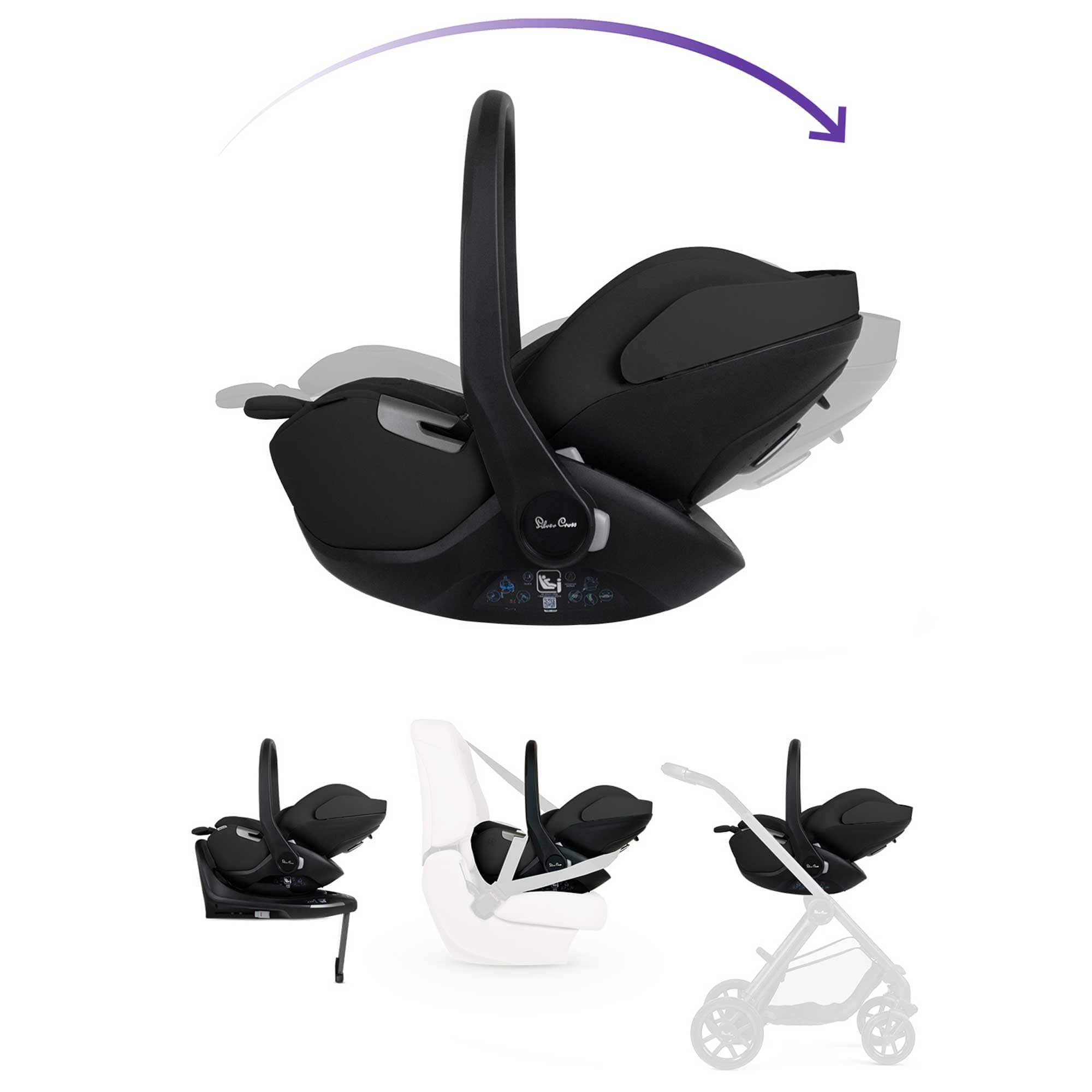 Silver Cross Reef 2 Ultimate 360 Bundle in Pewter Travel Systems IR2U.PTB 5055836932563