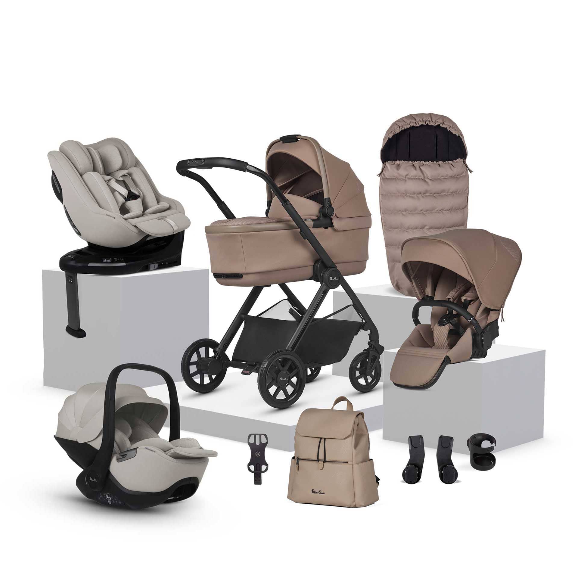 Silver Cross Reef 2 Ultimate Family 360 Bundle in Mocha Travel Systems IR2F.MOB-1 5055836932570