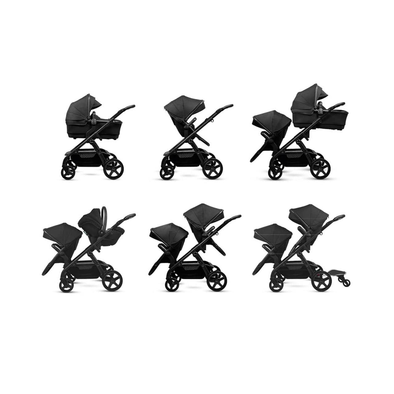 Silver Cross Wave 3 Growing Family Bundle in Onyx Travel Systems 19140-GRF-ONX 5055836924759