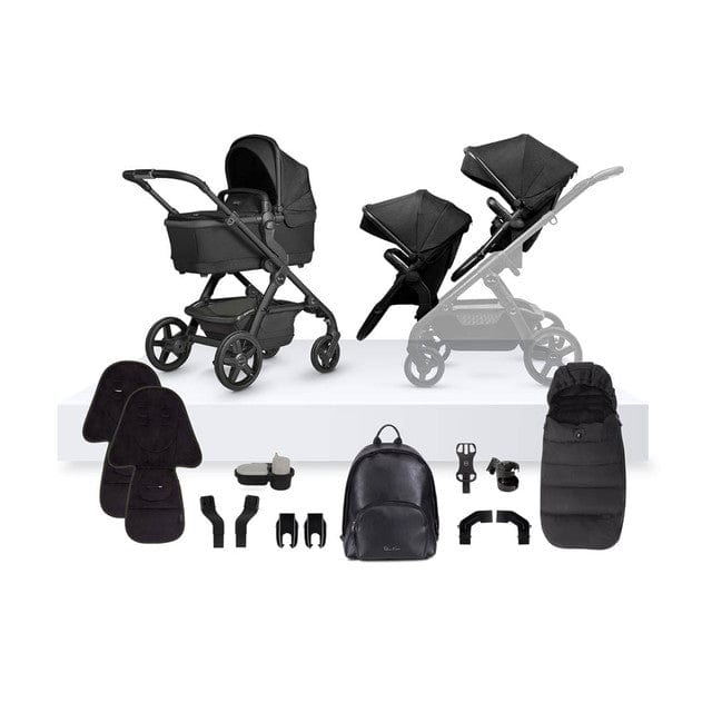 Silver Cross Wave 3 Growing Family Bundle in Onyx Travel Systems 19140-GRF-ONX 5055836924759