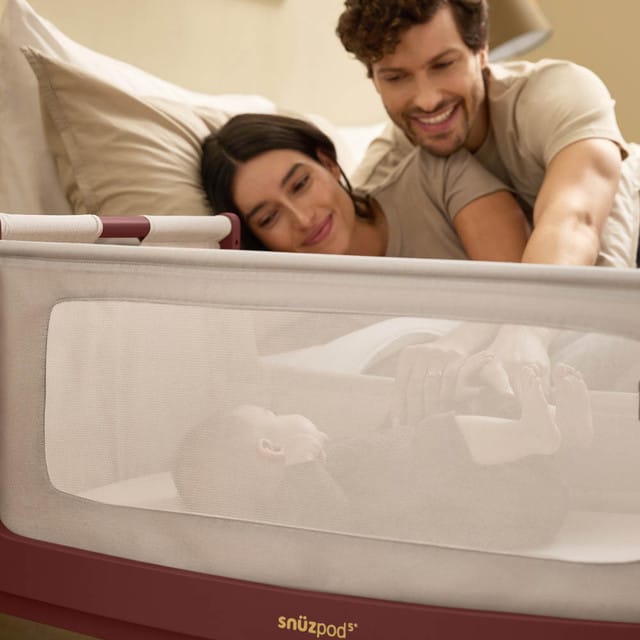 SnuzPod 5 Bedside Crib in Rouge Cribs