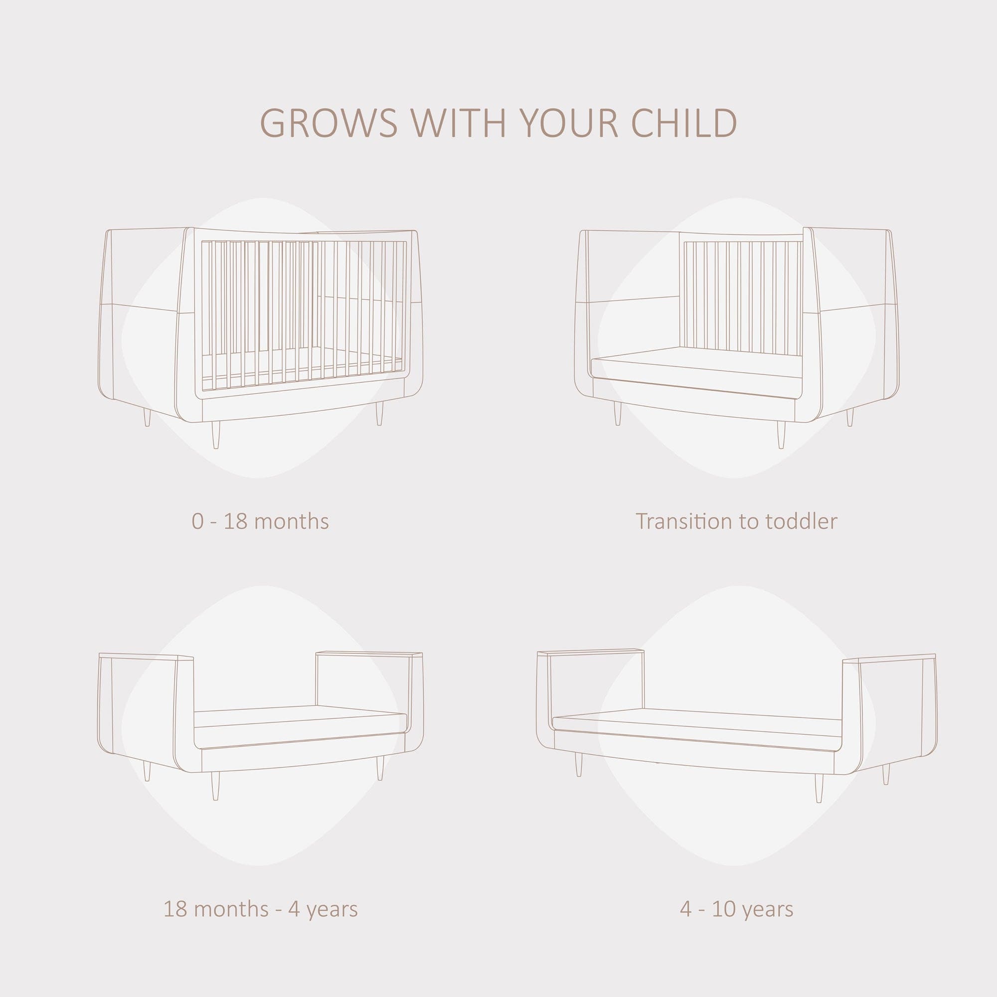 SnüzKot Skandi Cot Bed in Oak Cot Beds FN005NL 5060730245503