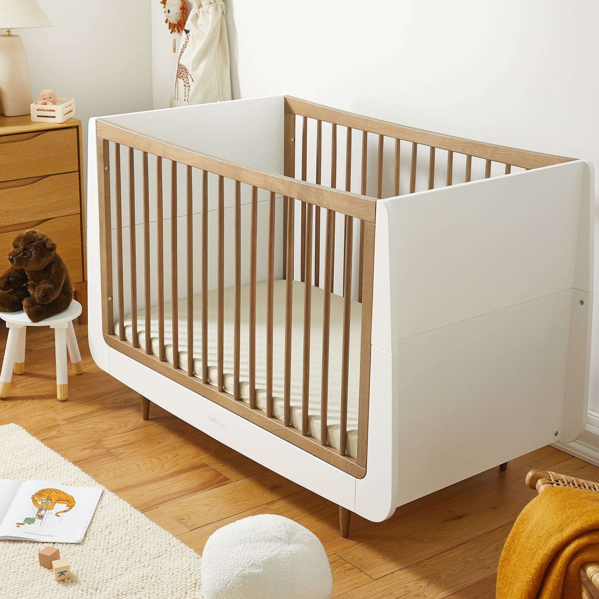 SnüzKot Skandi Cot Bed in Walnut Cot Beds FN005NN 5060730245527