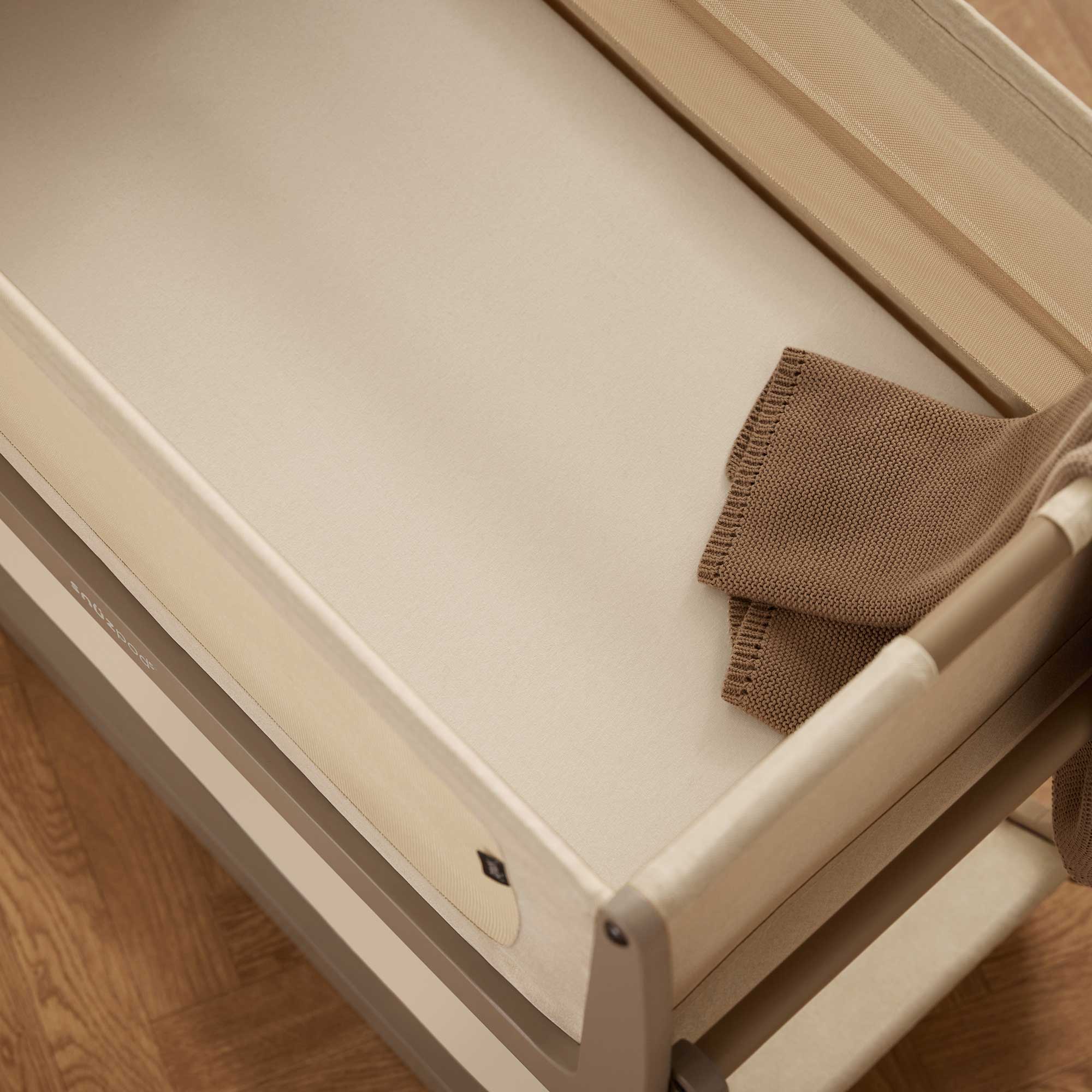 SnüzPod Fitted Crib Sheets 2pk in Sand Cot & Cot Bed Sheets BD028BY 5061061510865