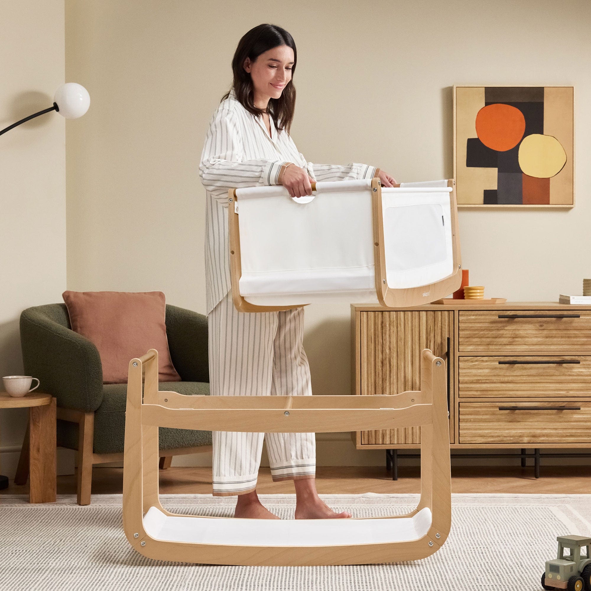 SnuzPod 5 Bedside Crib in Natural Cribs